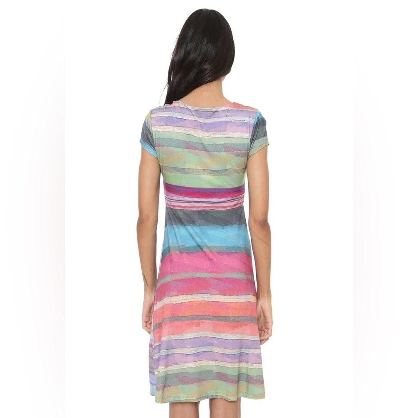 Desigual Women’s Striped Tutti Frutti Dress SZ SM