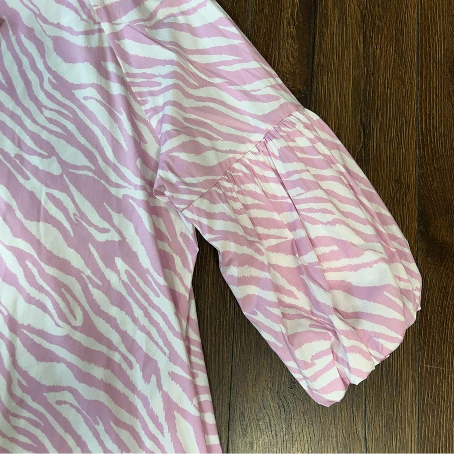 🆕 Chico’s Balloon-Sleeve Zebra-Print Midi Dress SZ 1/8-10