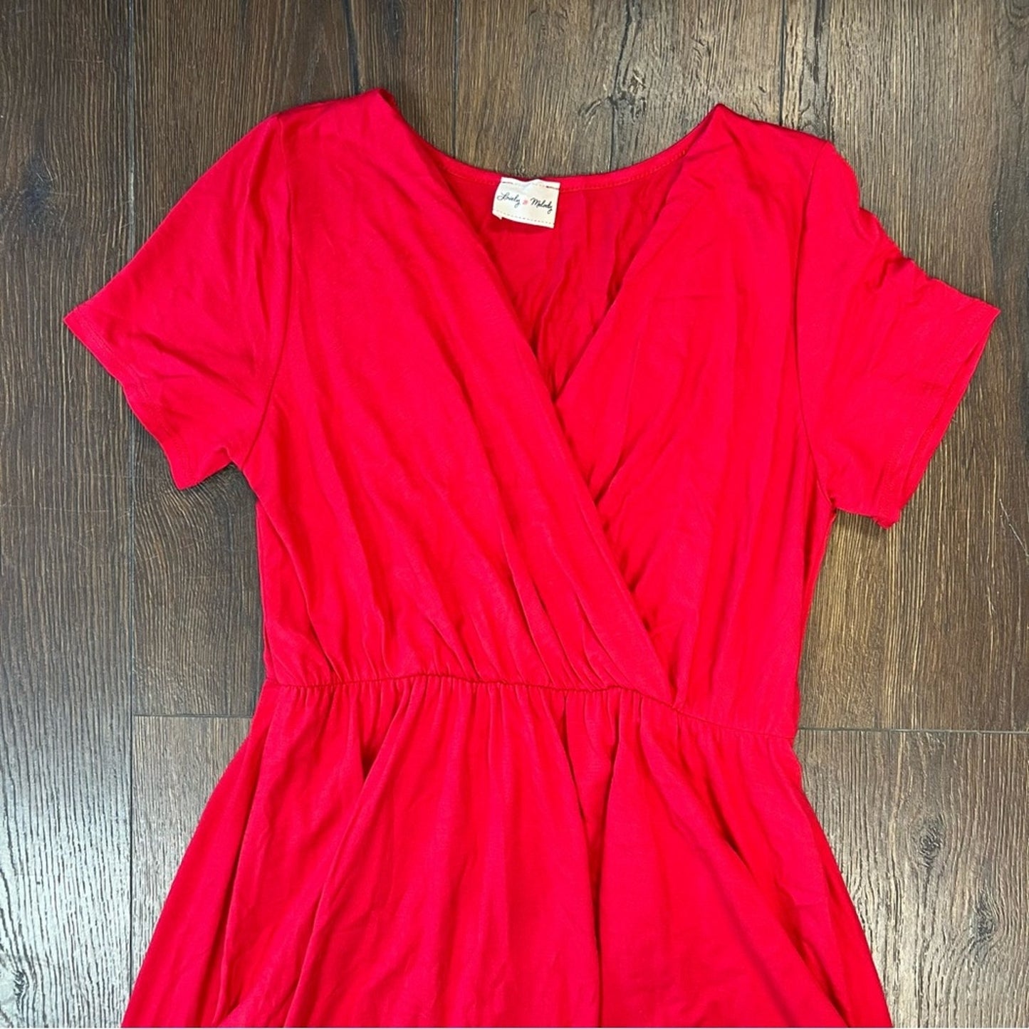 Lovely melody high low red maxi dress SZ MED