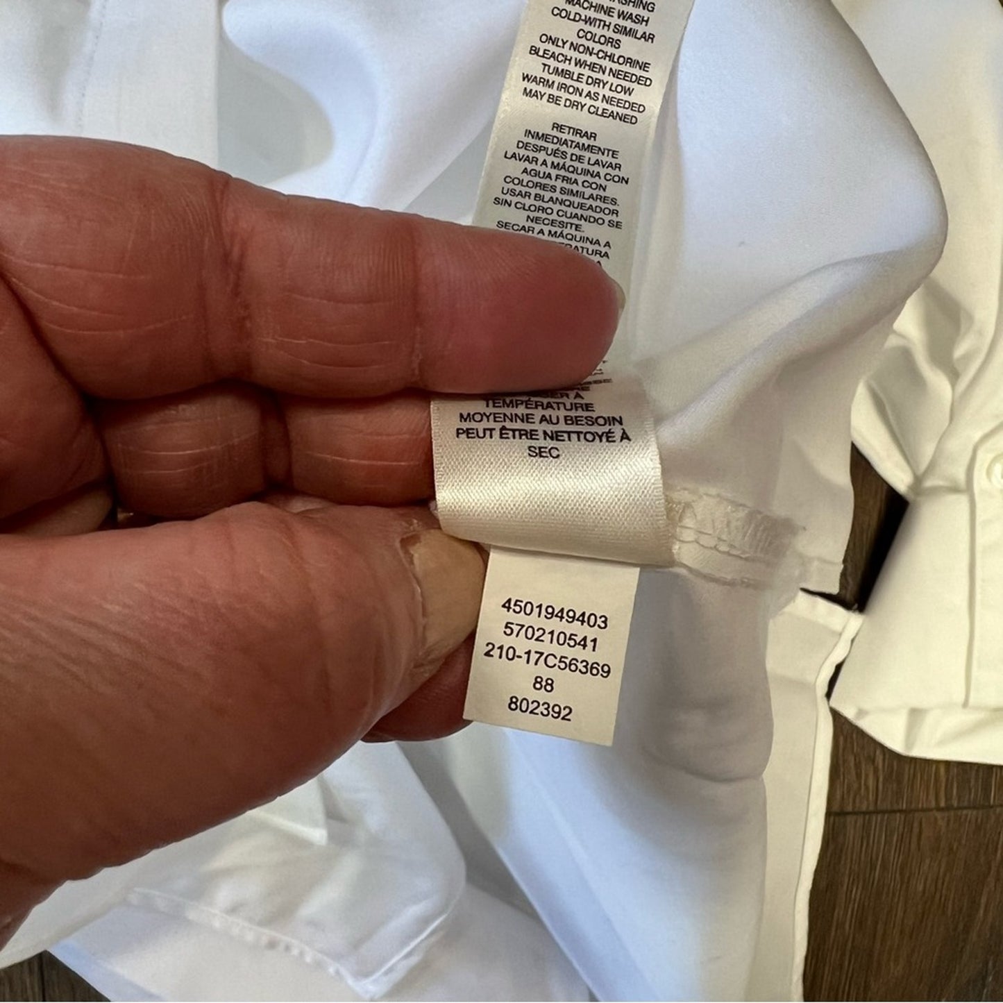 Chico’s wrinkle resistant sateen tunic button down SZ 0/4