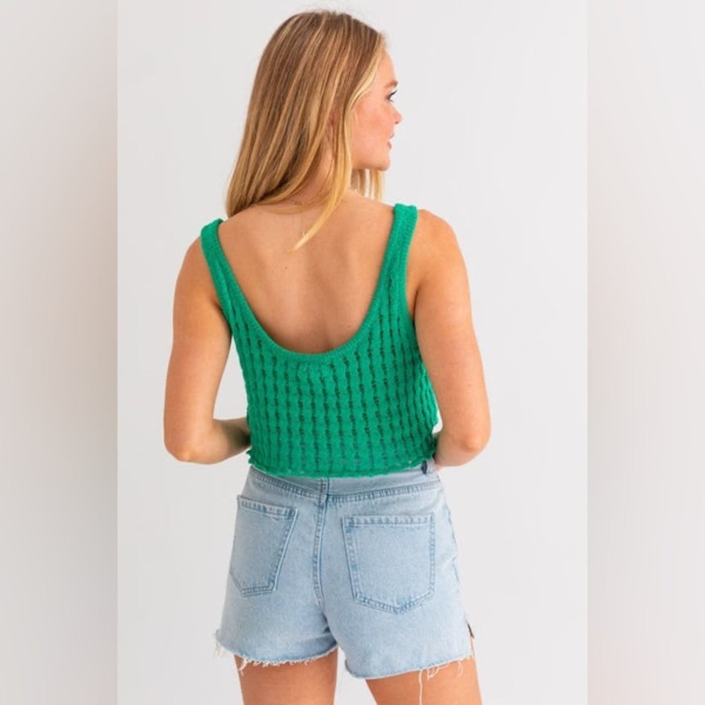 🆕 Le Lis green knit Mia tank SZ MED