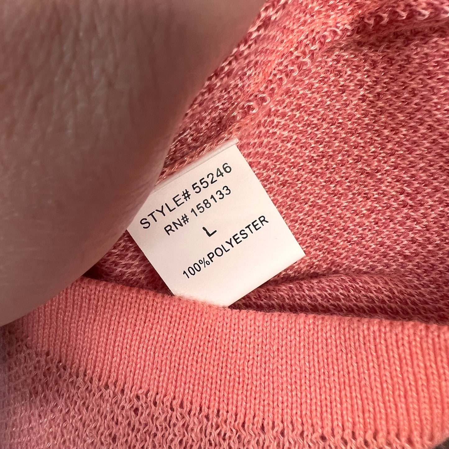 NWOT STACCATO Pink Lemonade Sweater Knit Top SZ LG