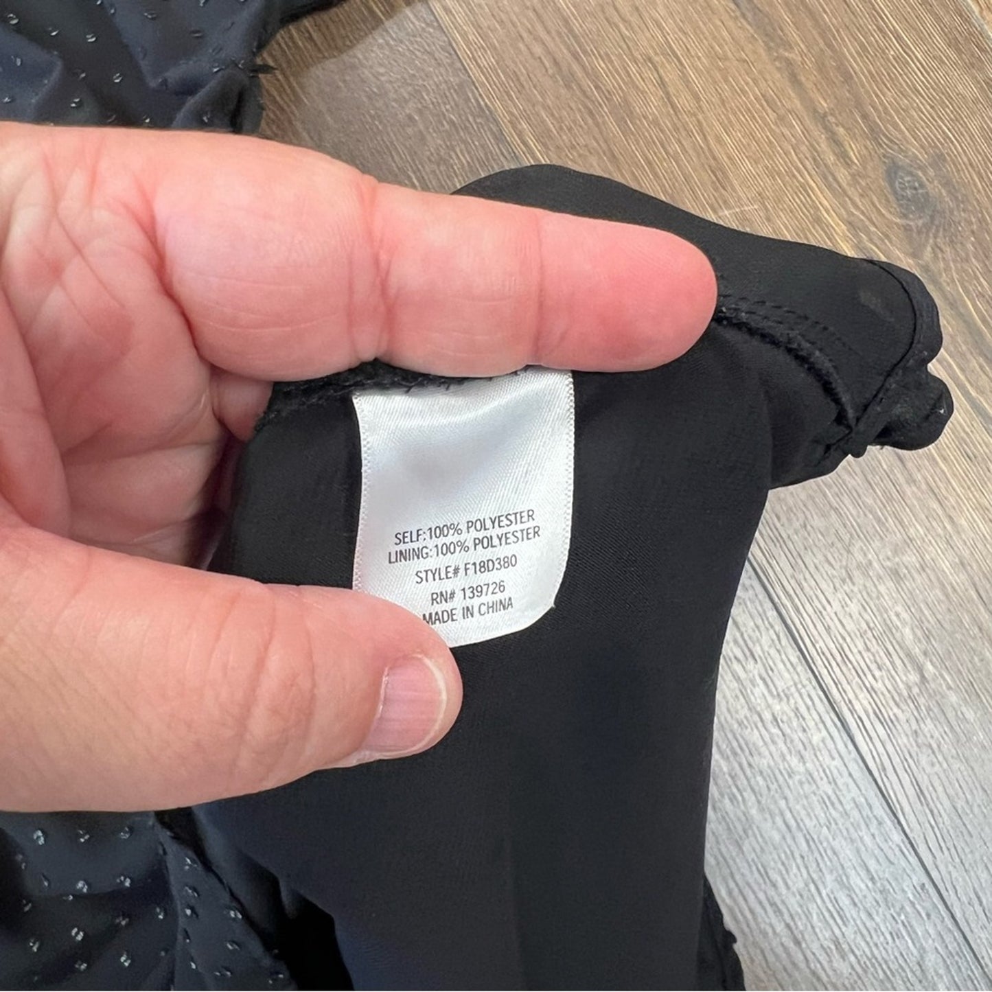 Francesca’s black textured mini dress SZ SM