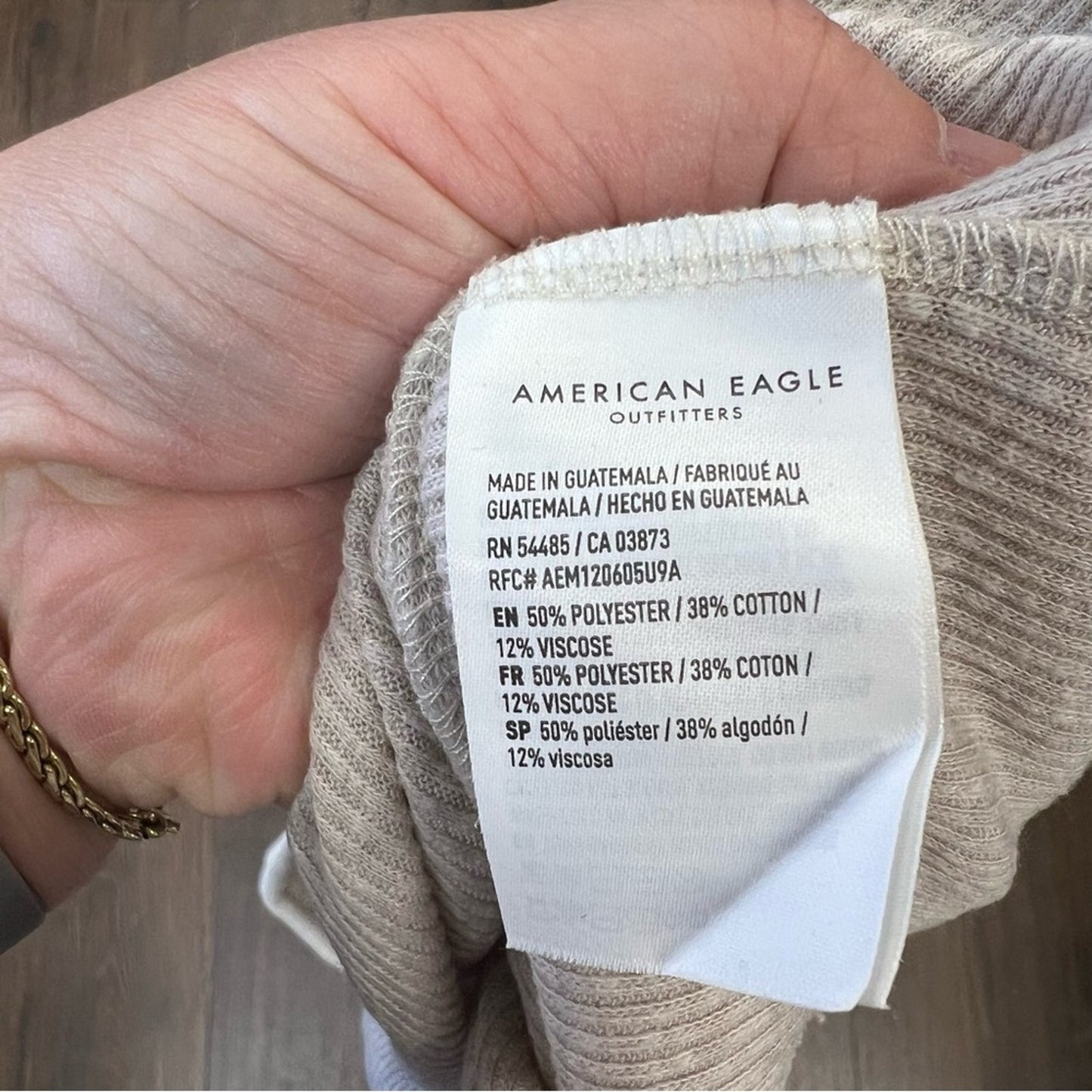 American Eagle scoopneck drawstring crop top SZ MED