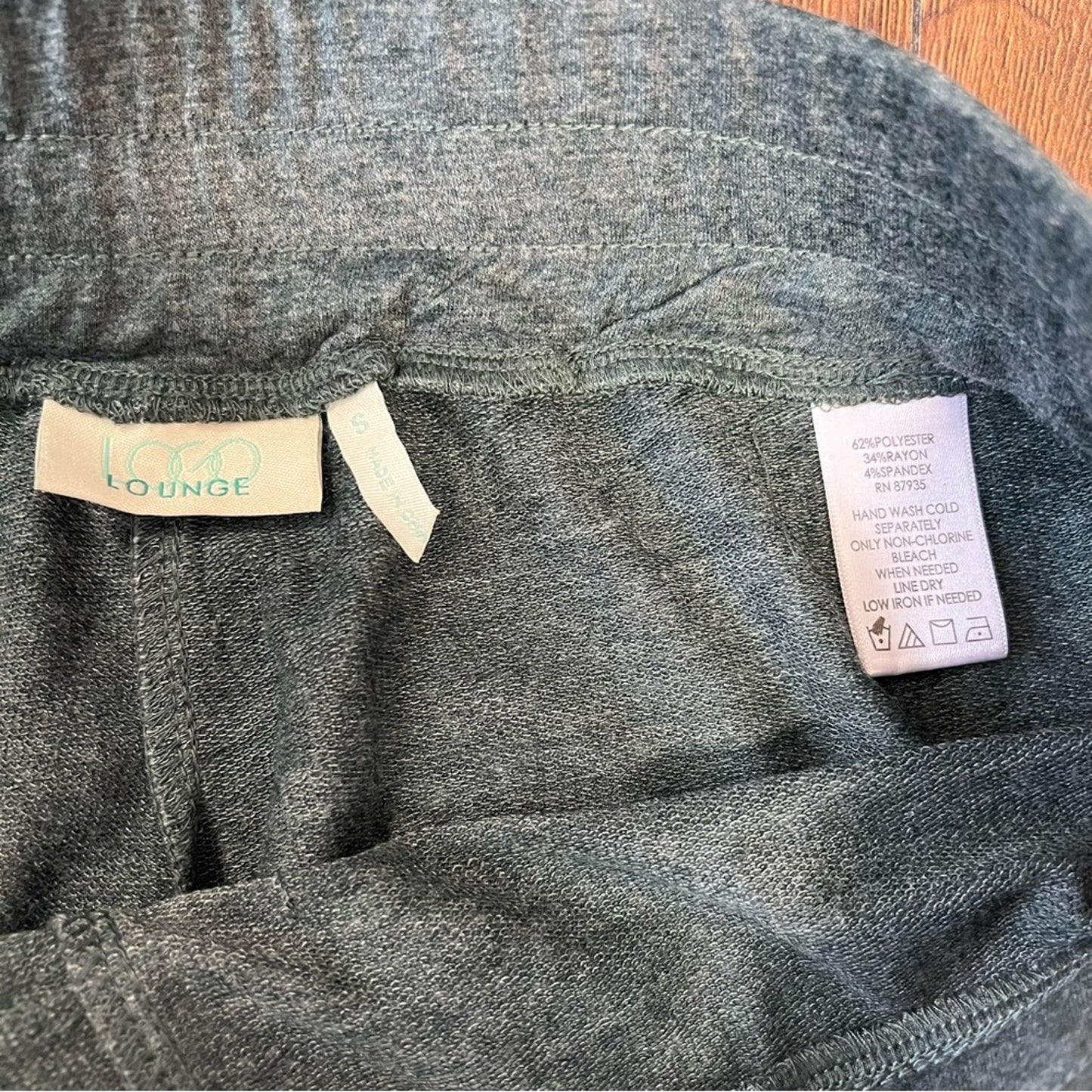 LOGO Lounge Teal Joggers With Beaded Sides SZ SM
