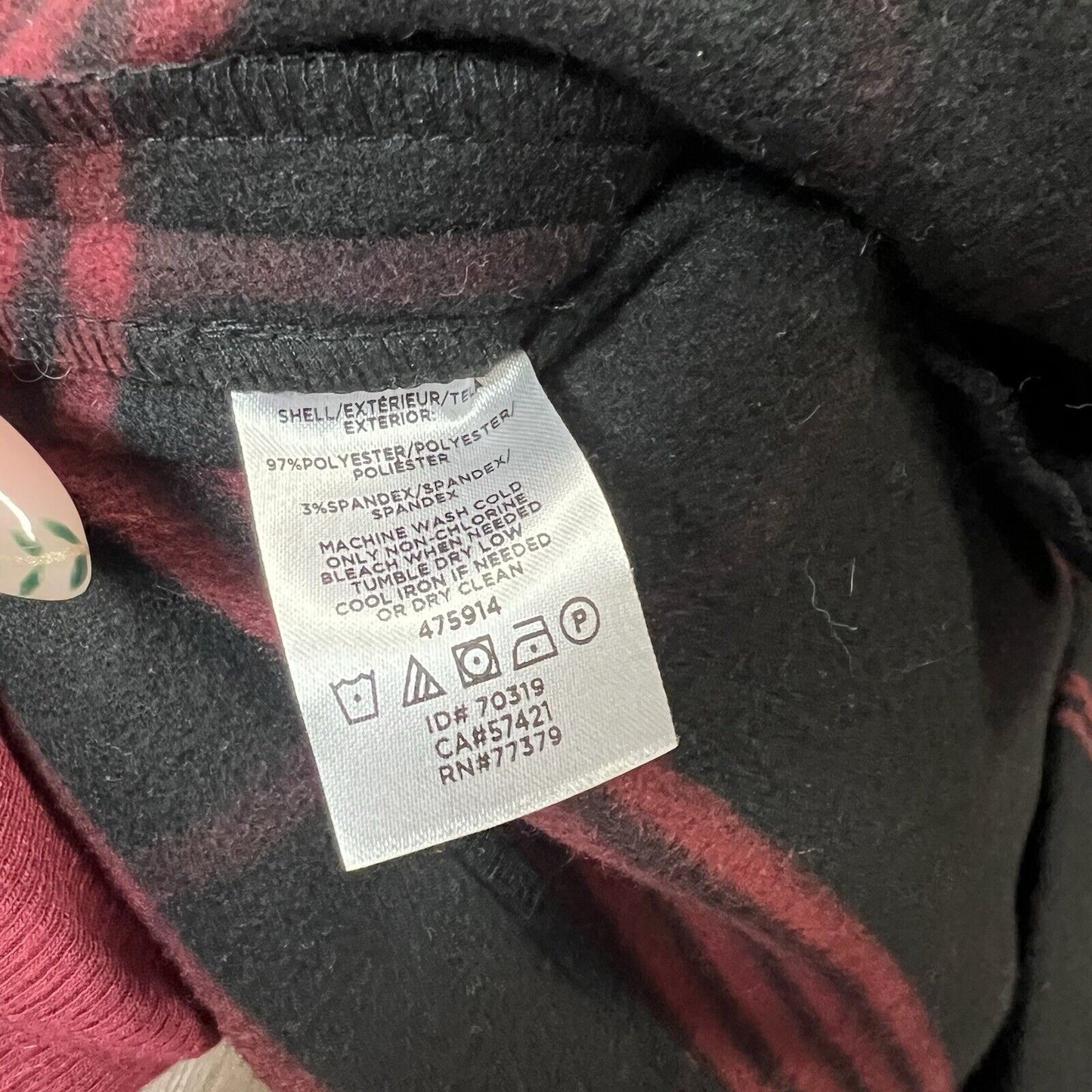 Ann Taylor black and burgundy plaid dress coat Size Med