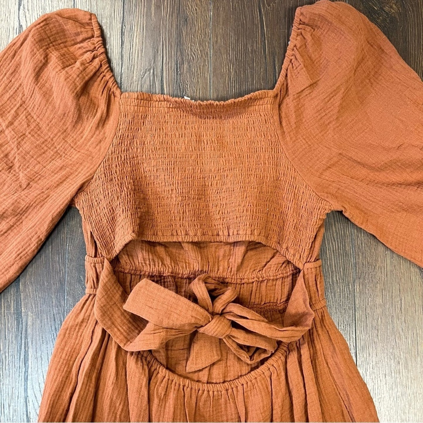 LUSH Lola Gauze Peasant Dress SZ LG