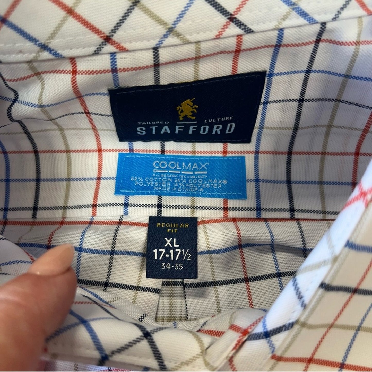 Stafford CoolMax button-down SZ XL