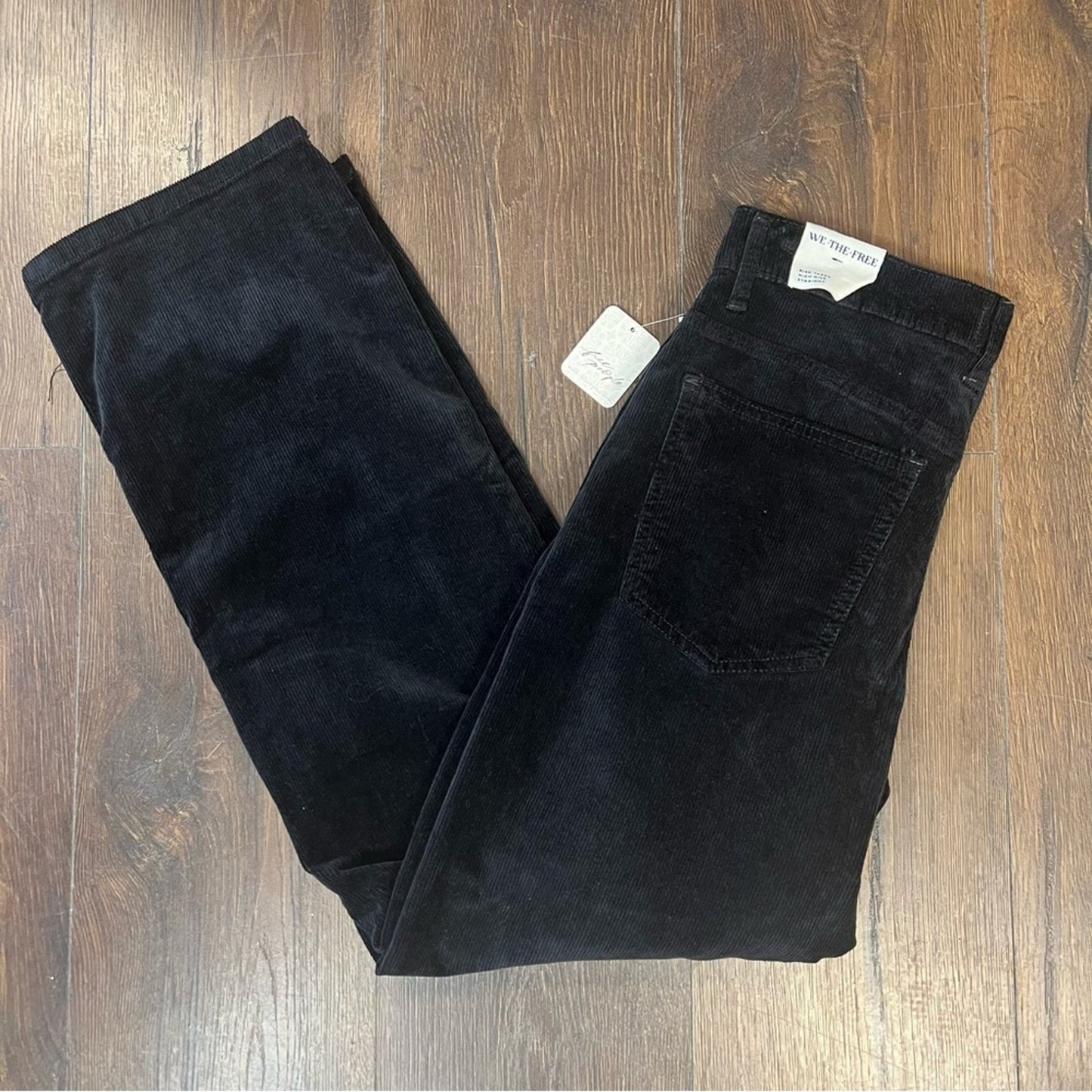 NEW FREE PEOPLE RISK TAKER CORDUROY STRAIGHT LEG PANTS SZ 28