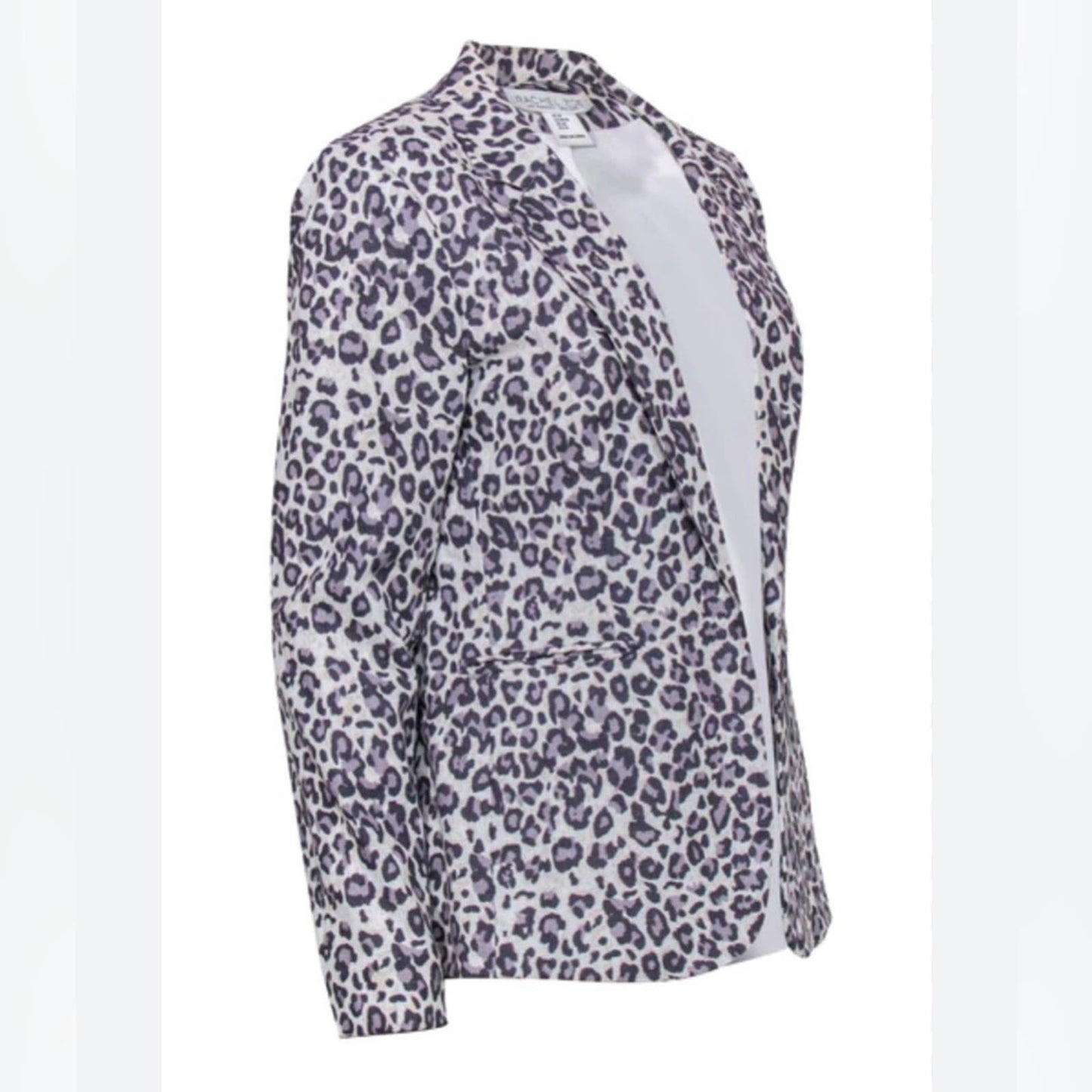 Rachel Zoe - Cream & Purple Leopard Printed Blazer SZ LG