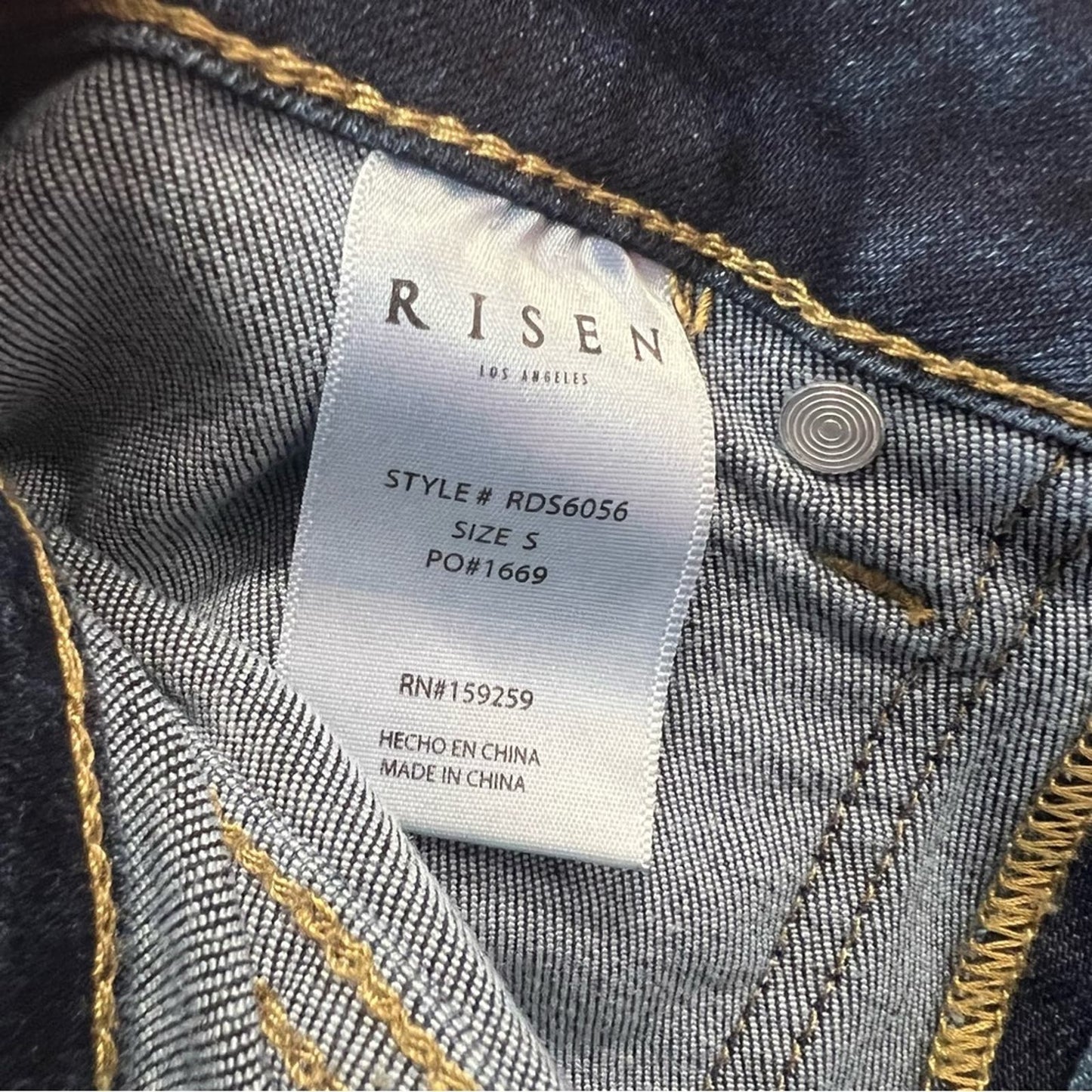 🆕 Risen Jeans high rise button fly turn back Jean shorts SZ SM