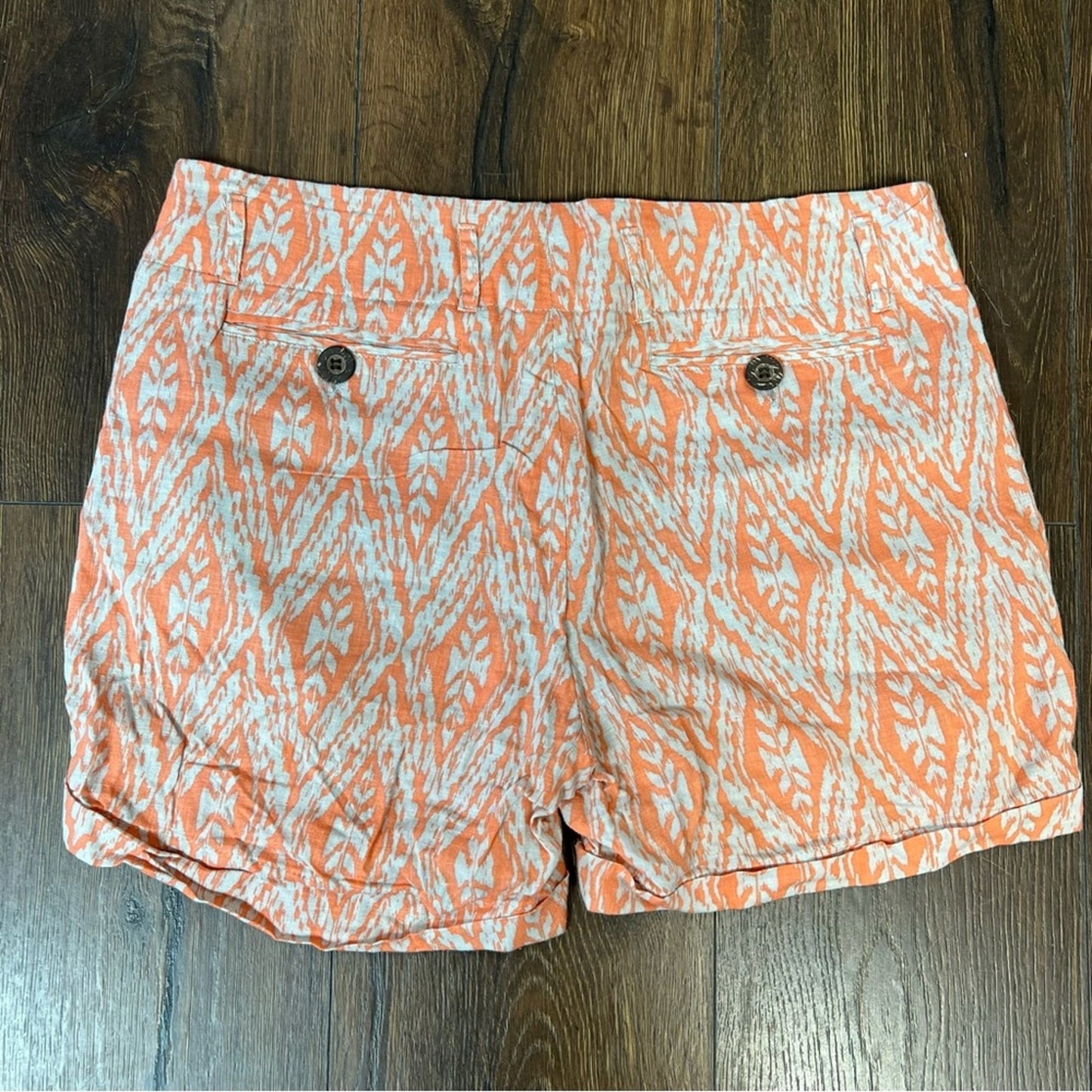 Cynthia Rowley Orange linen blend shorts SZ 10