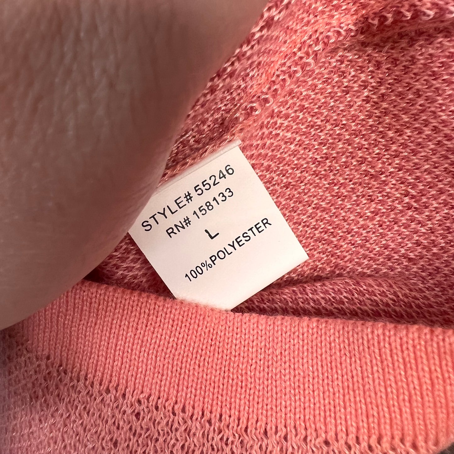 NWOT STACCATO Coral Floral Sweater Knit Top SZ LG