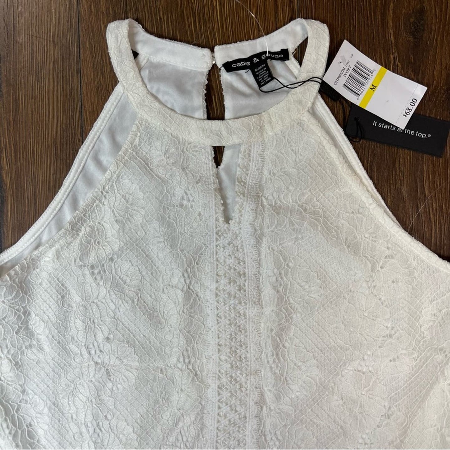 🆕 Cable & Gauge lace tank SZ MED