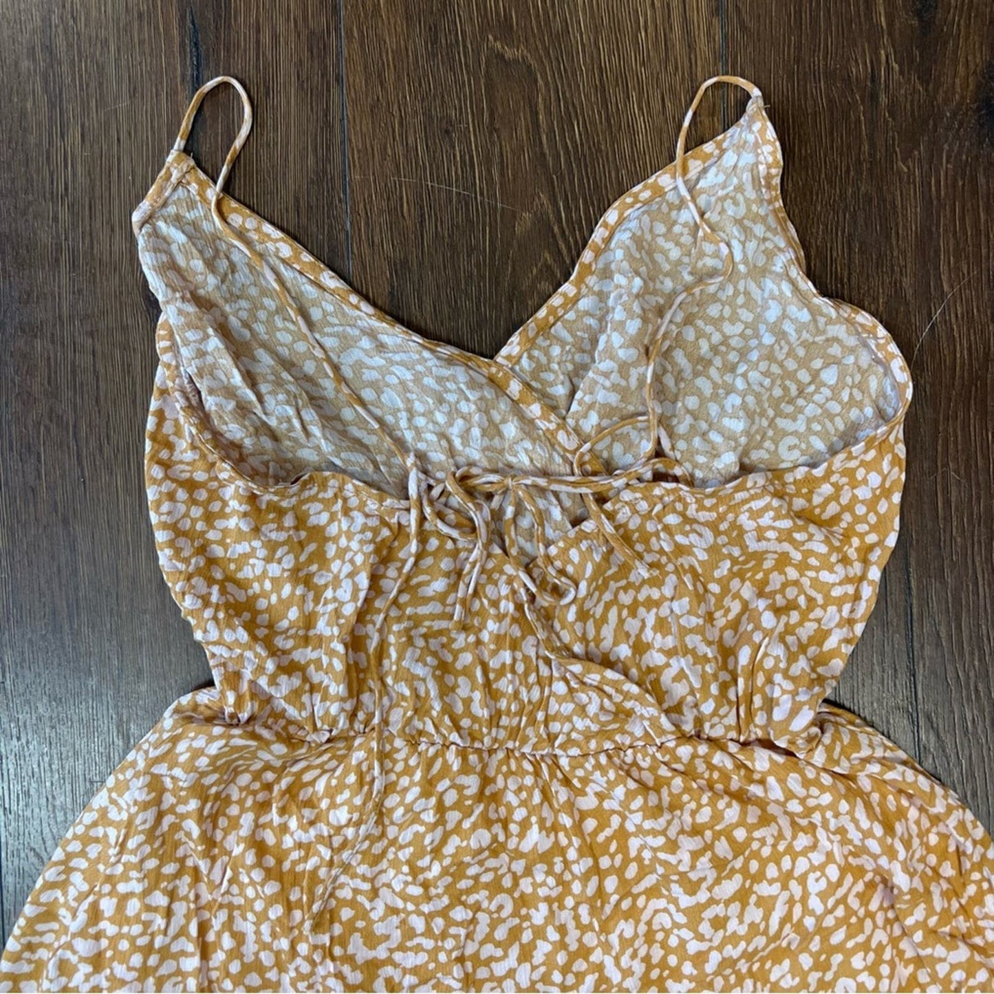 Endless Blu lelo leopard tiered dress SZ LG