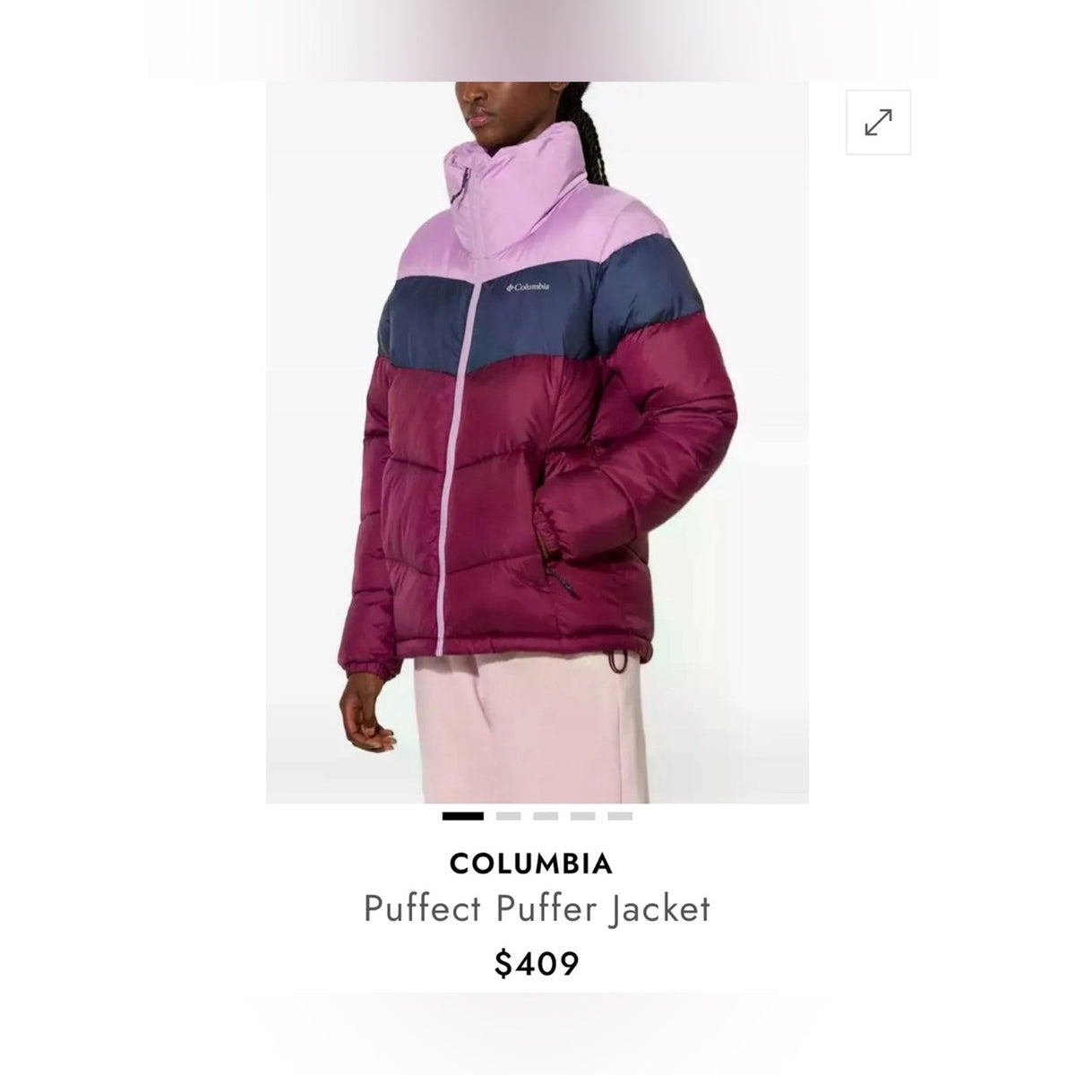 NWOT Columbia Colorblock Puffect Puffer Jacket SZ XL
