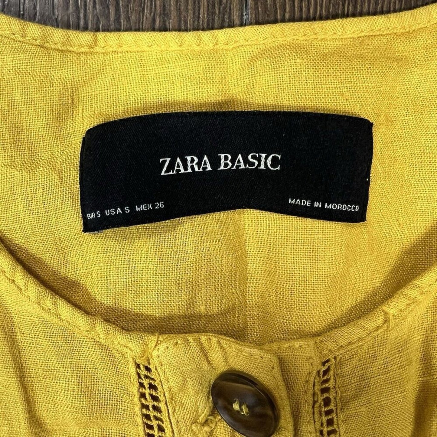 Zara Women’s Mustard Linen Jacket SZ SM