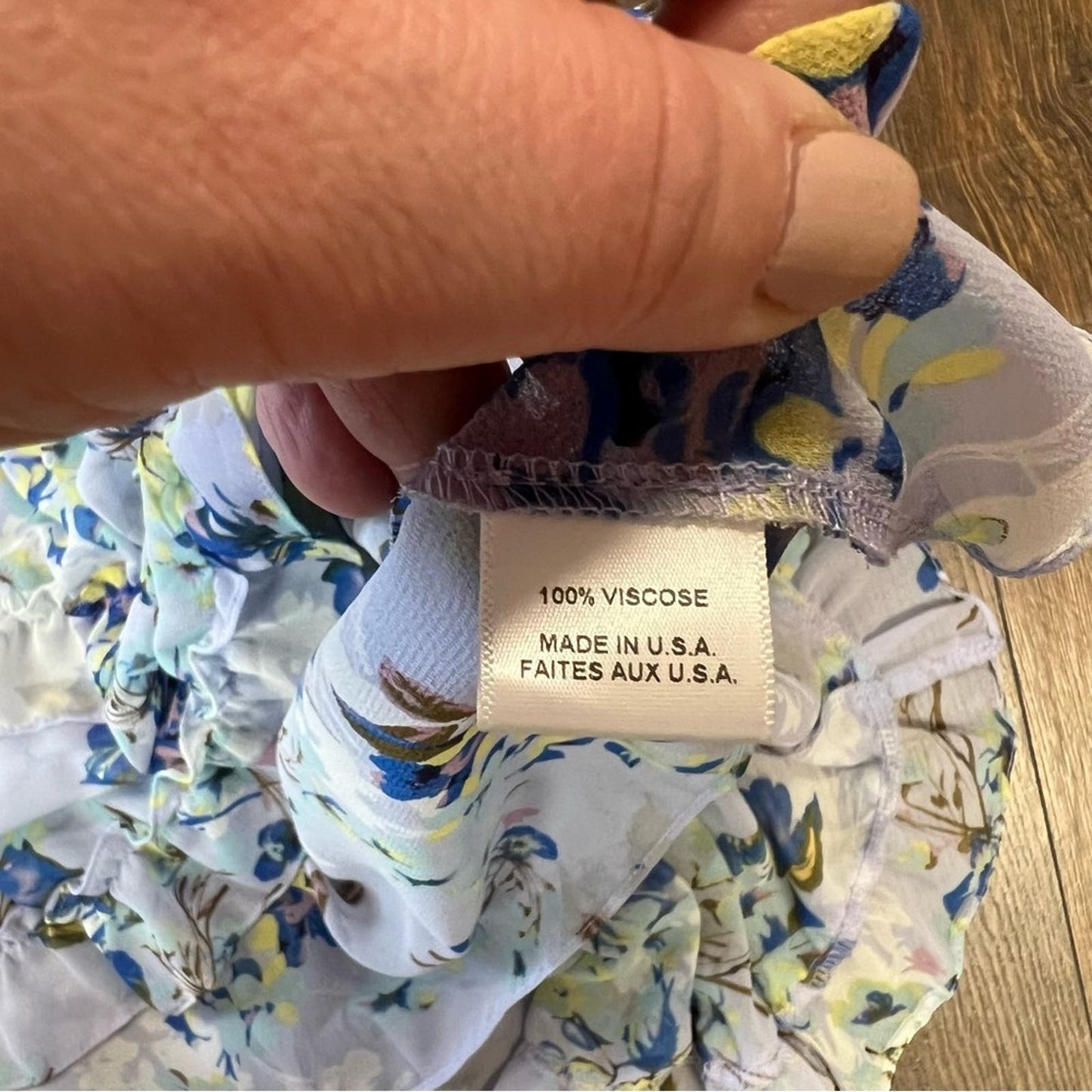 MISA Los Angeles Alona Floral-Print Ruffle Mini Dress SZ XS
