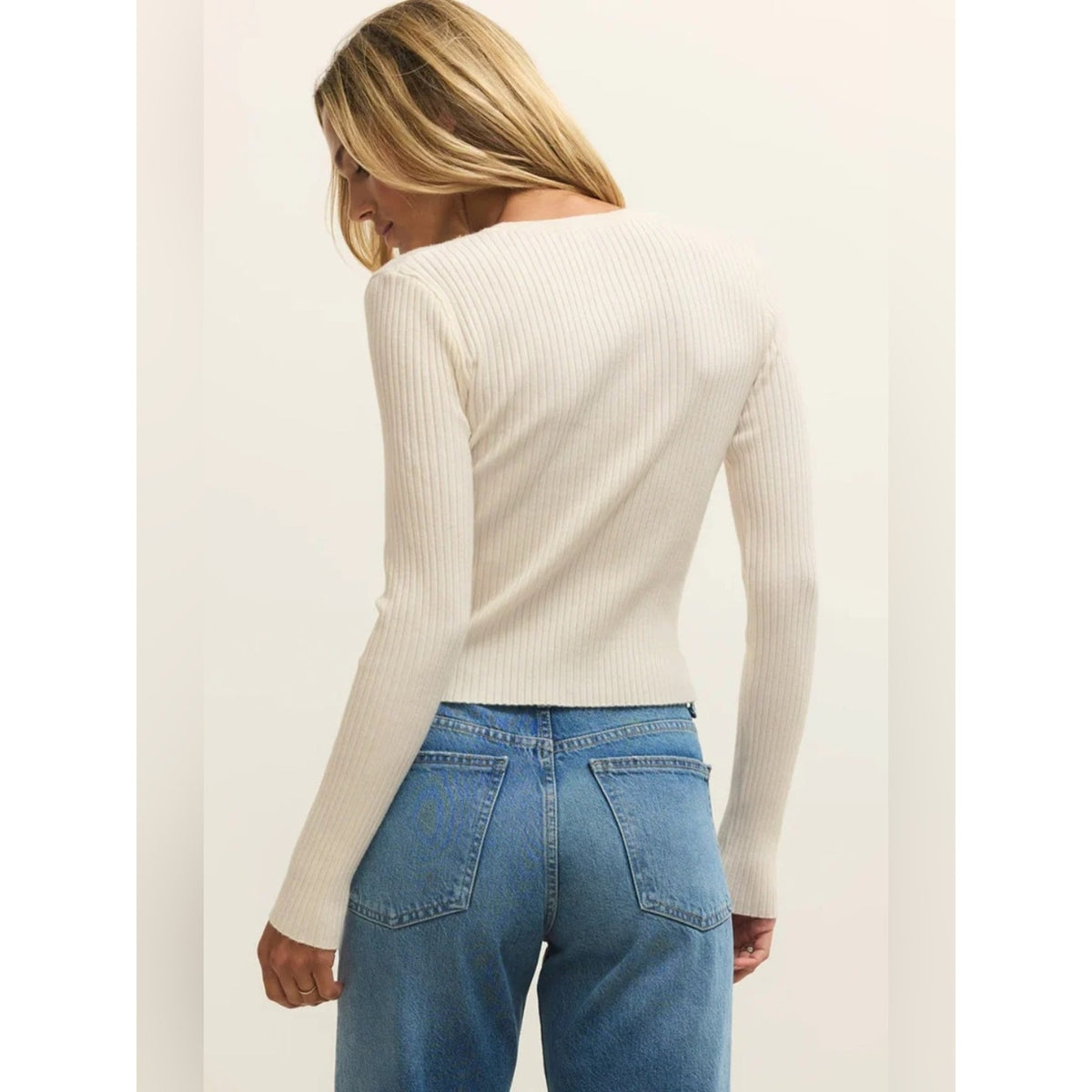 🆕 Z Supply Patrice Ribbed Button-Front Cardigan Sweater SZ SM