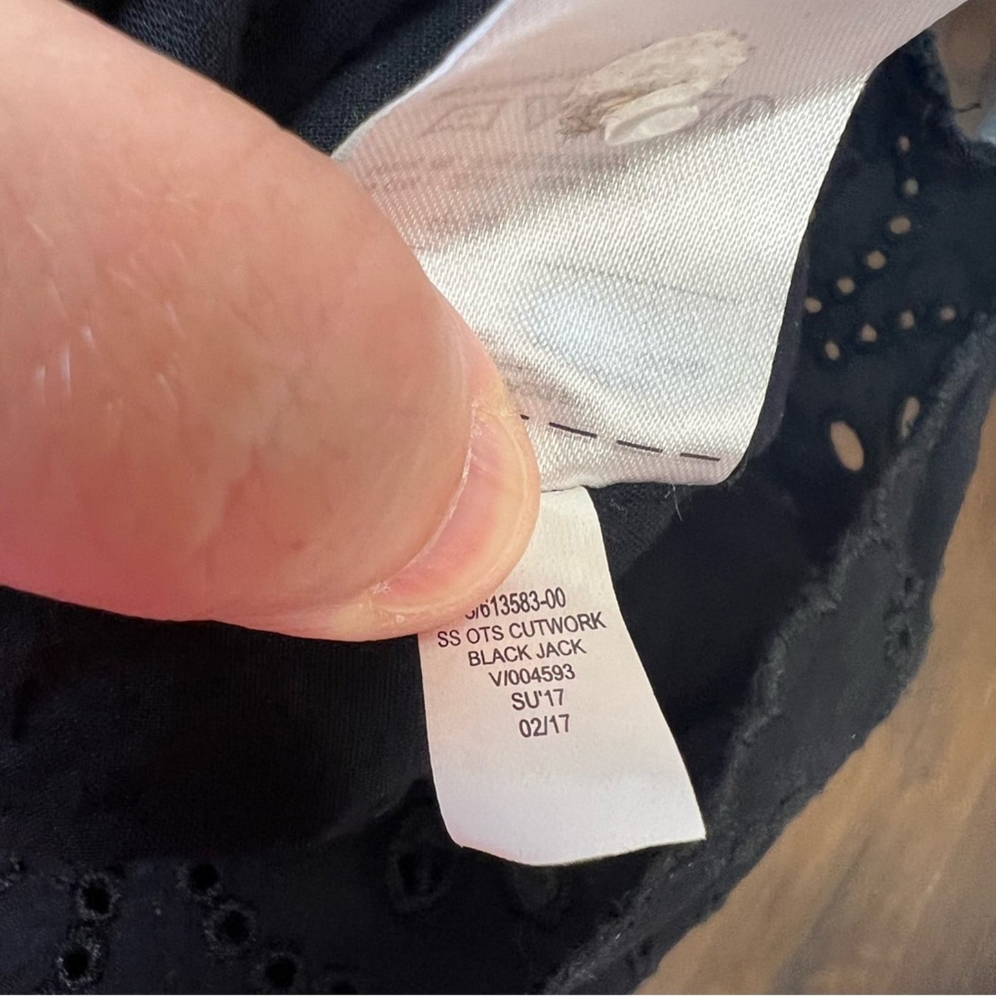 Old Navy, black eyelet sleeve dress SZ LG
