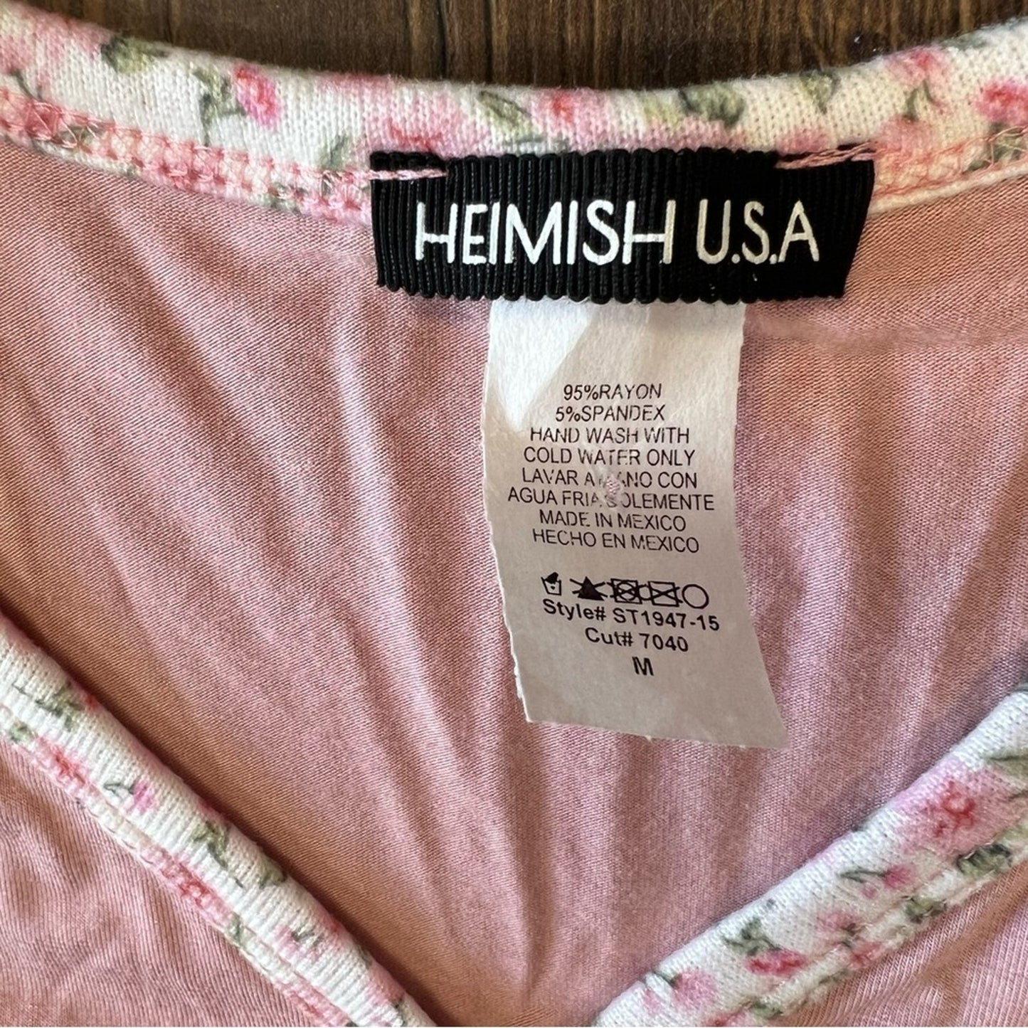 Hemish USA SS pink Shirt SZ MED