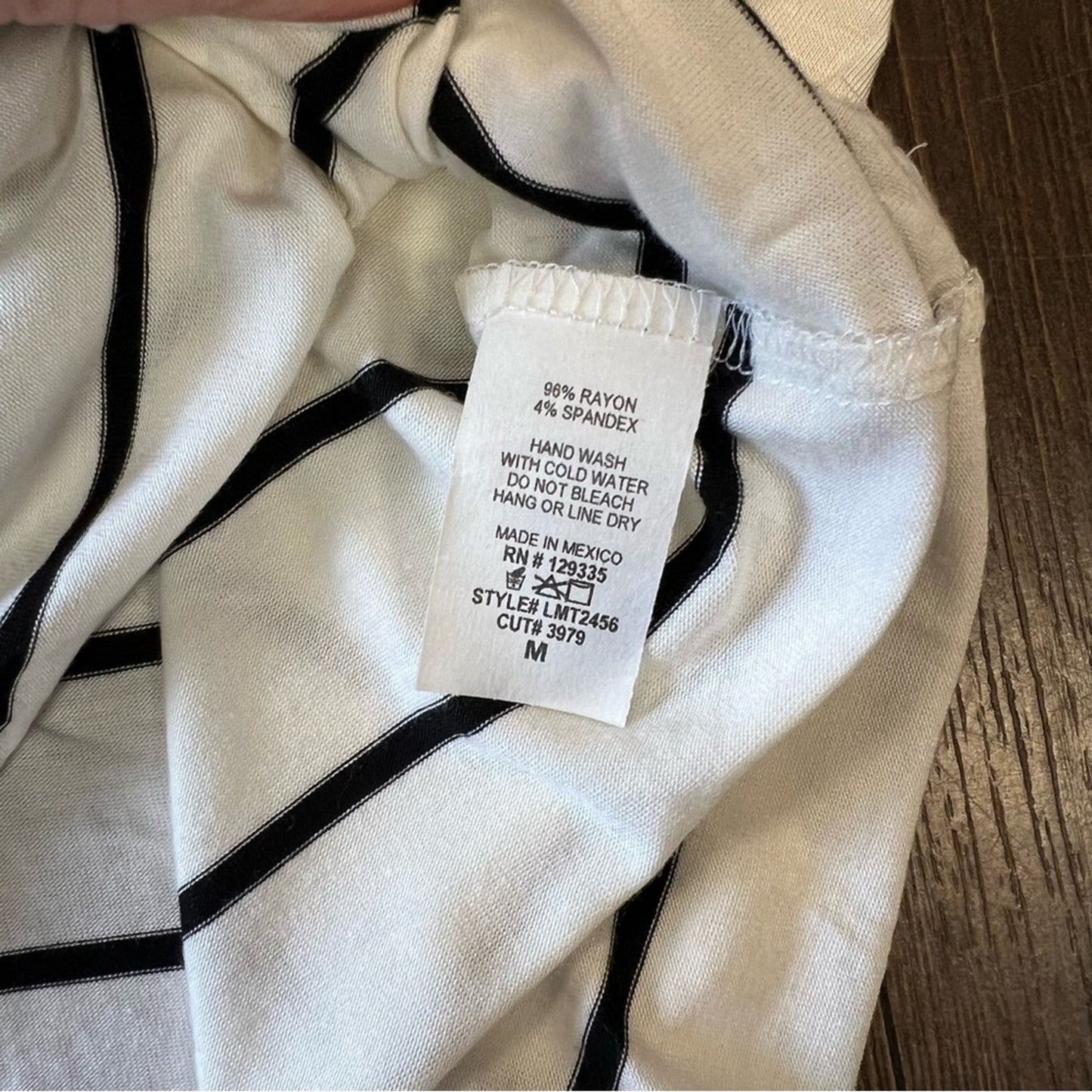 Lovely Melody, black striped camel pocket tank SZ MED