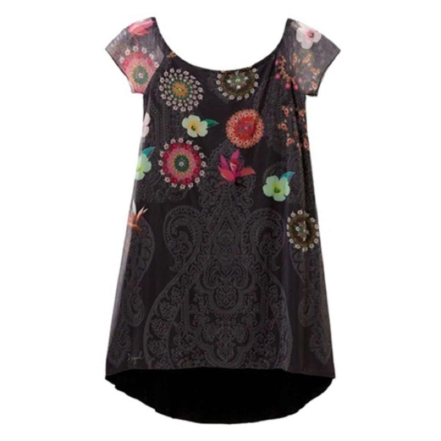 Desigual Women's Black & Multicolored Karen Tunic SZ SM