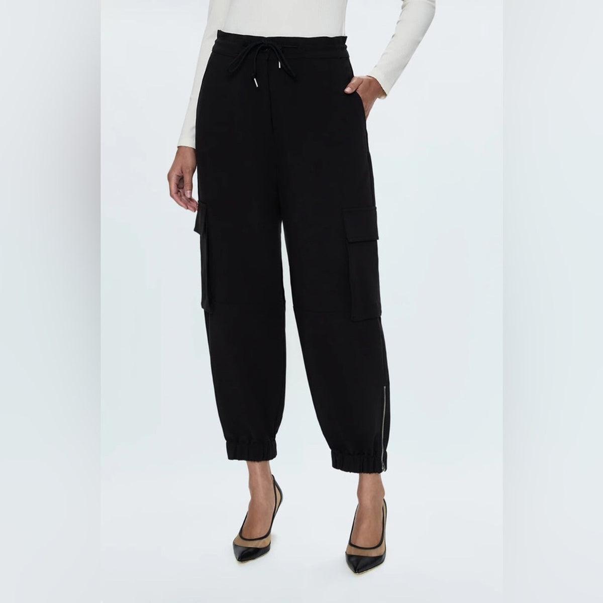 🆕 PISTOLA Dakota Stylish Black Cargo Joggers SZ 28