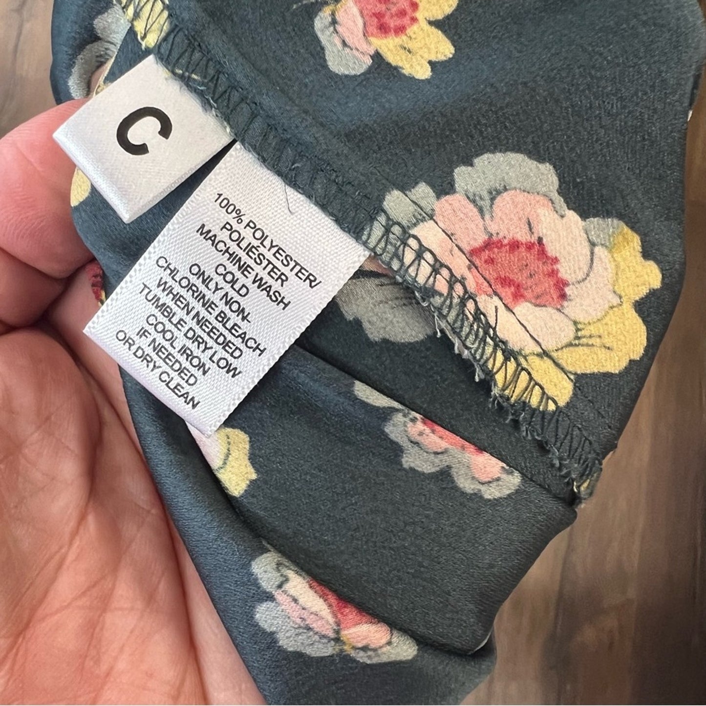LOFT dark teal floral dress SZ XSP