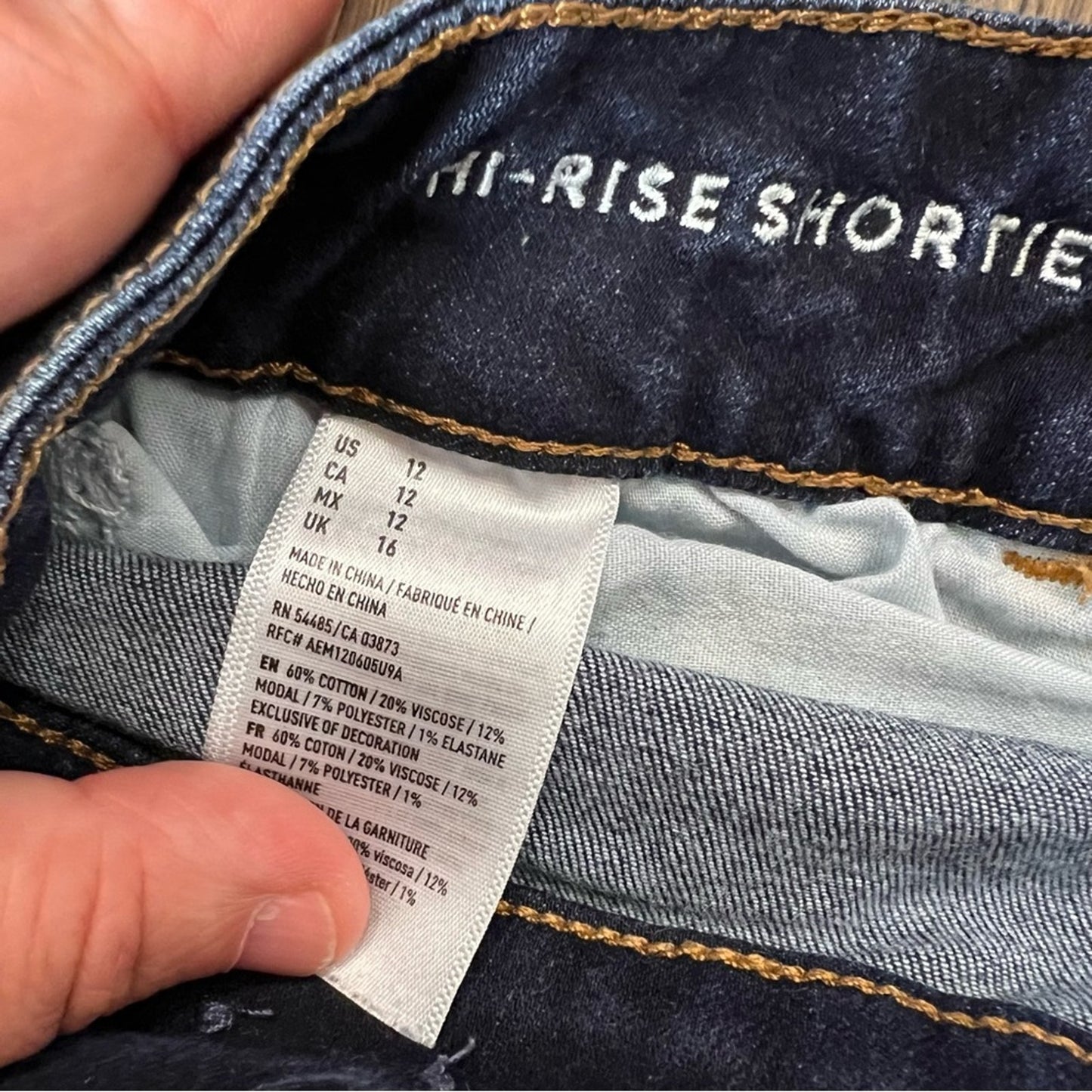 American Eagle high rise shortie shorts SZ 12
