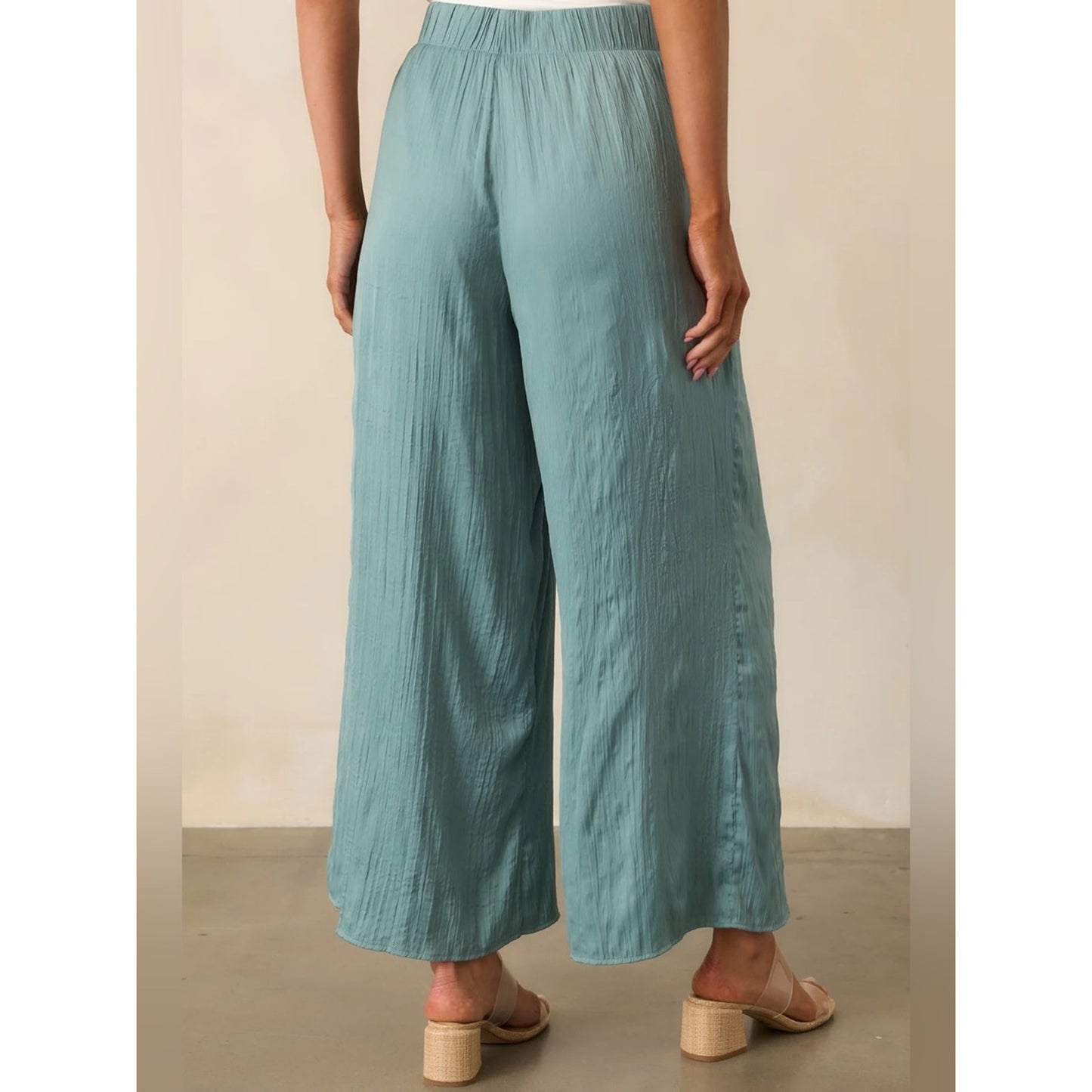 🆕 Z SUPPLY FIORE CRINKLE SATIN PANTS-SEA PINE NWT SZ SM
