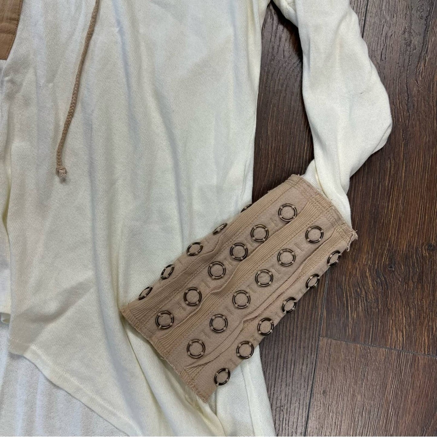 Free People lace up, bolted cuff tunic
