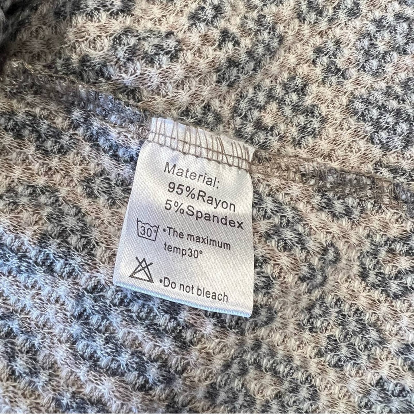 Neineiwu Womens Waffle Knit Tunic SZ LG