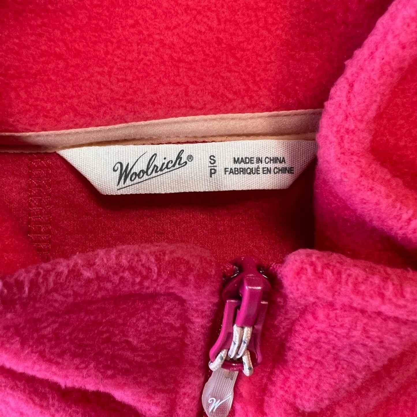 Woolrich fleece zip up SZ SM
