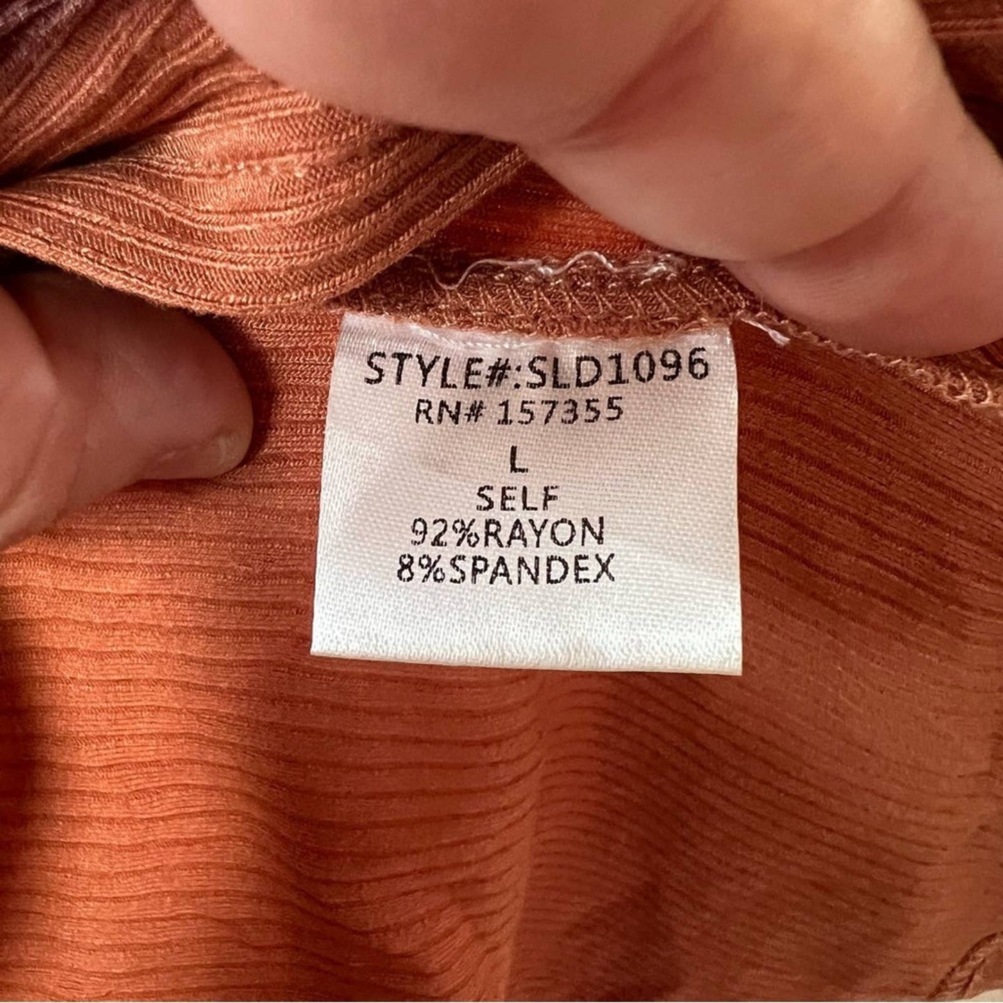 Sweet lemon rust ribbed midi dress SZ LG
