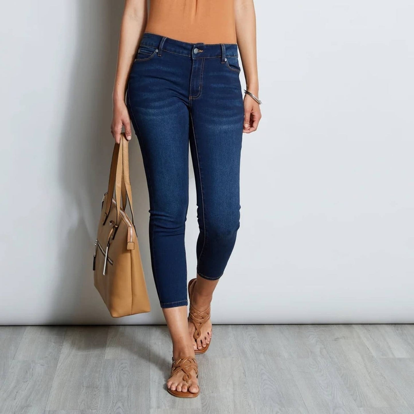 TAHARI MID-RISE STRETCH DENIM ANKLE JEANS SZ 6/28