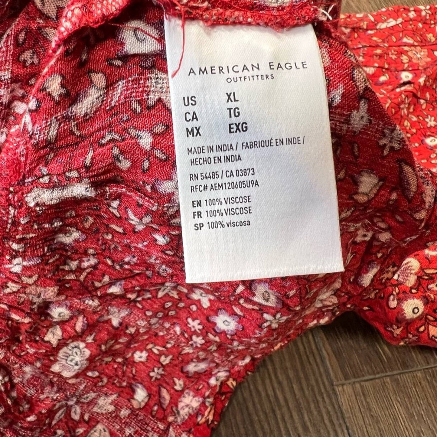 American Eagle cropped ballon sleeve shirt SZ XL