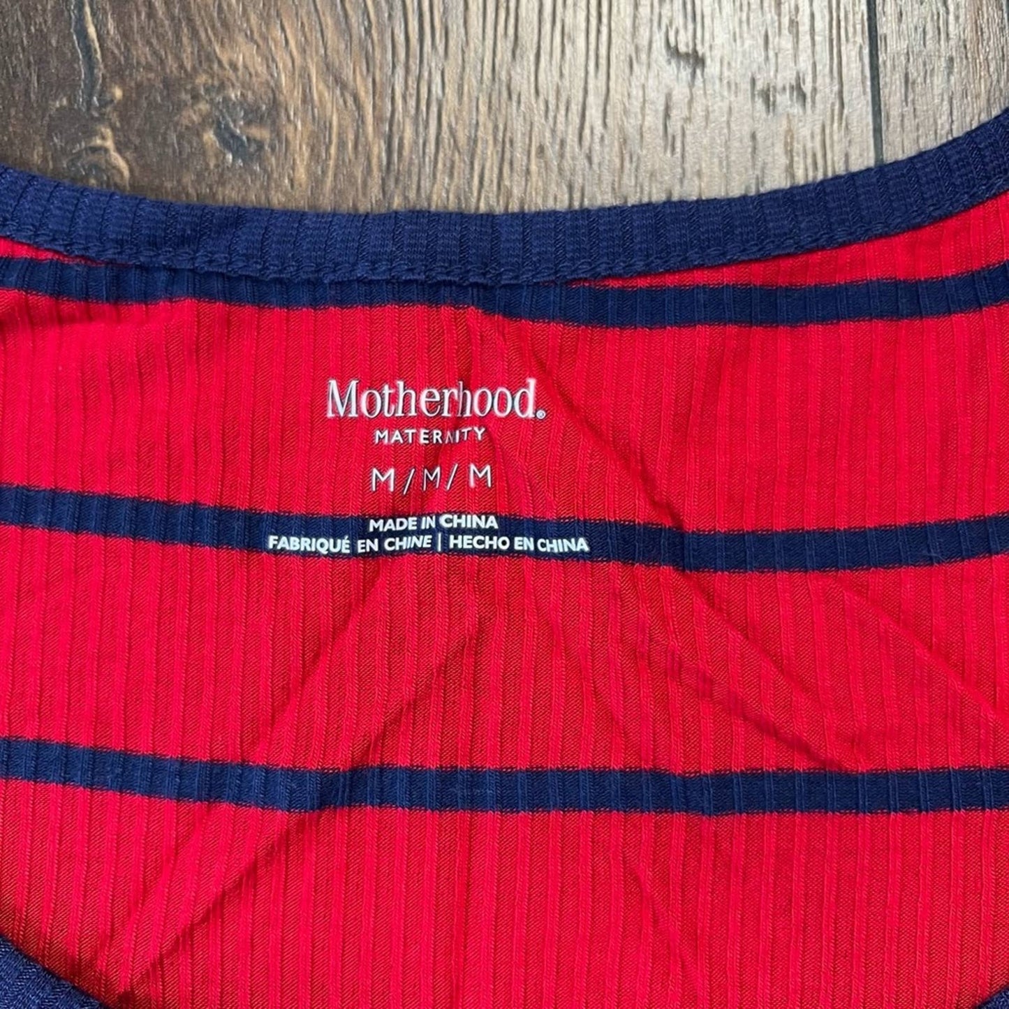 Motherhood maternity striped tank SZ MED