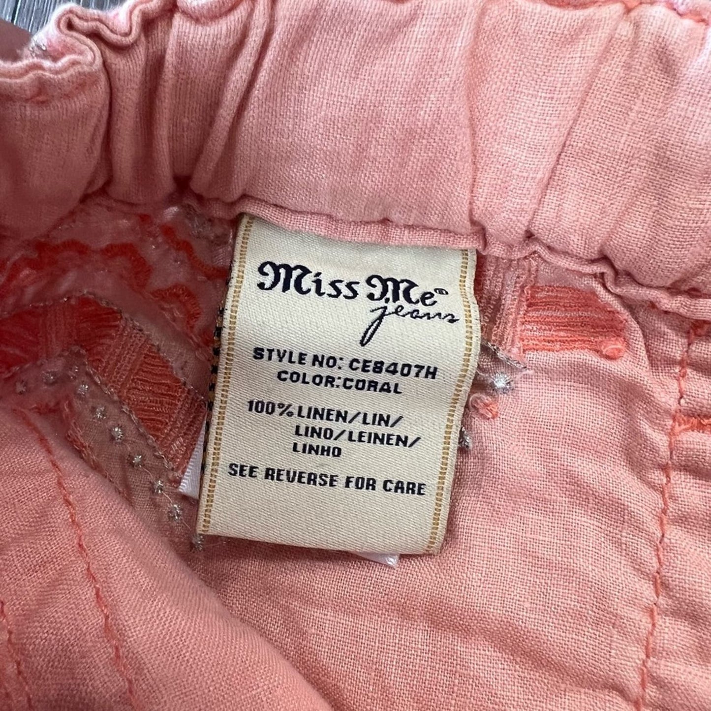 Miss me cargo linen shorts SZ 32