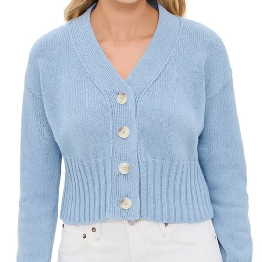 New Daze Eden knit Cardigan Blue Eyes SZ‎ MED