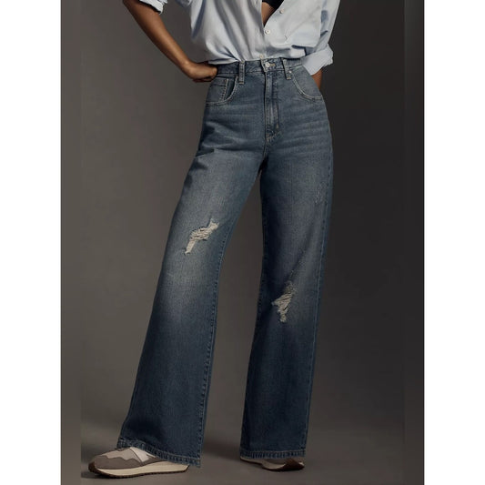 🆕 Pilcro by Anthropologie High-Rise Straight-Leg Jeans NWT SZ 31