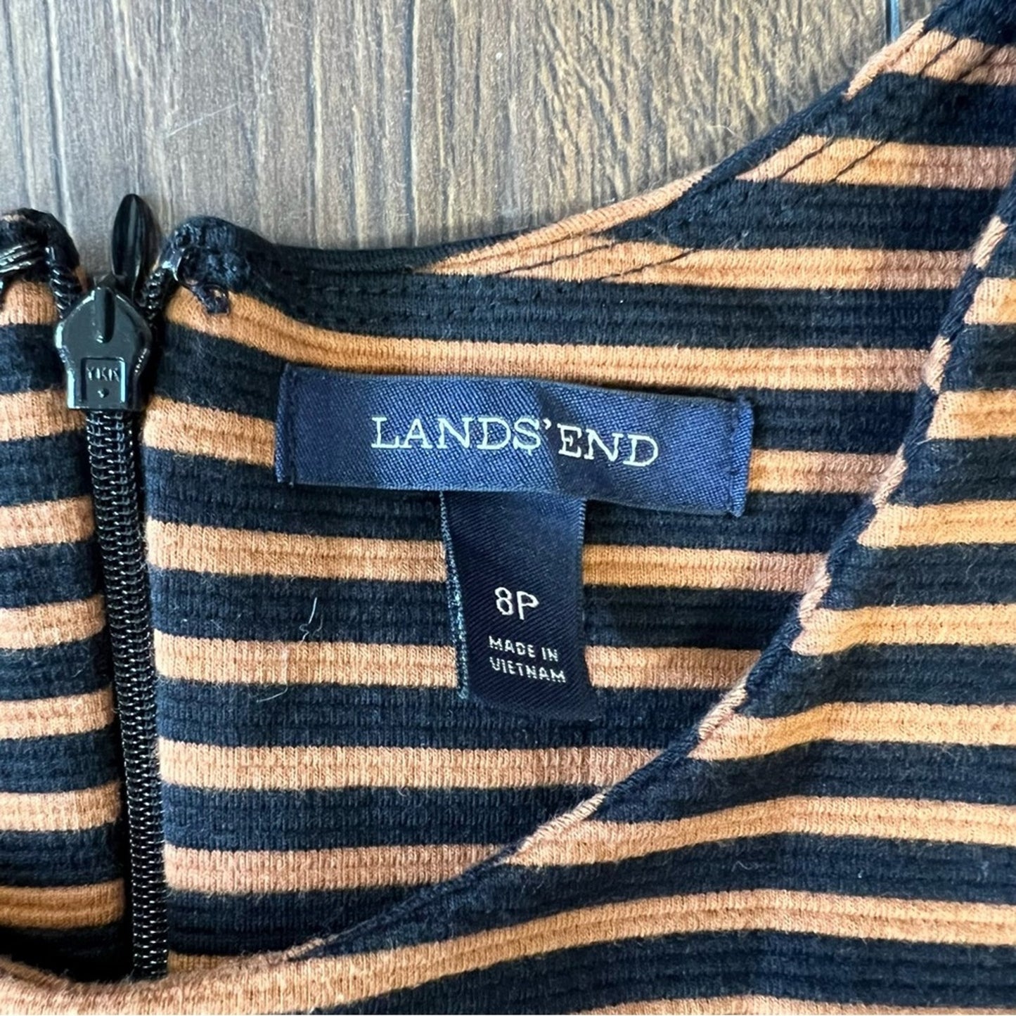Lands’ End striped dress SZ 8P