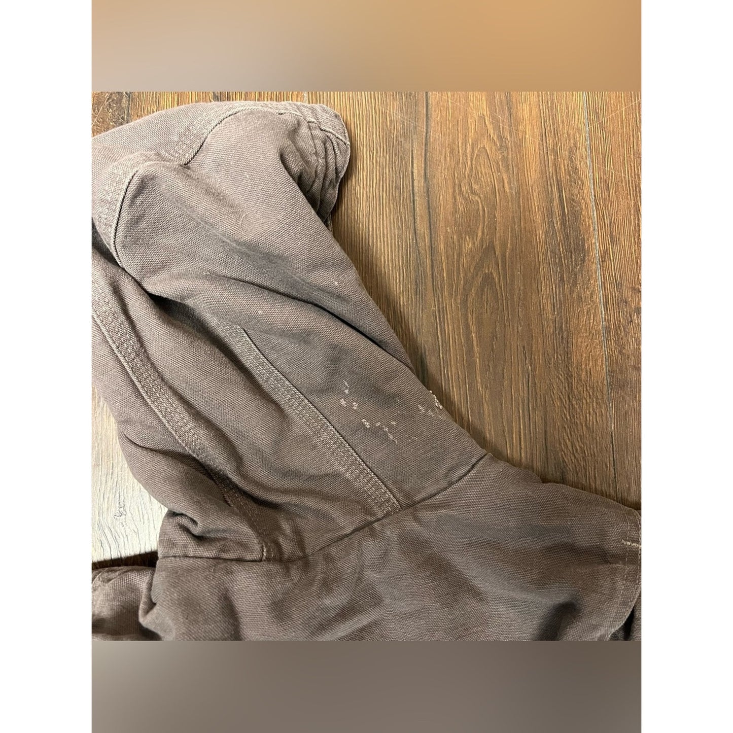 Carhartt Washed Duck Sherpa Lined Hooded Zip Up Jacket SZ MED