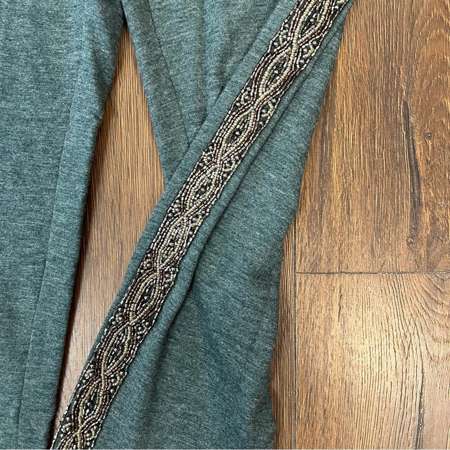LOGO Lounge Teal Joggers With Beaded Sides SZ SM