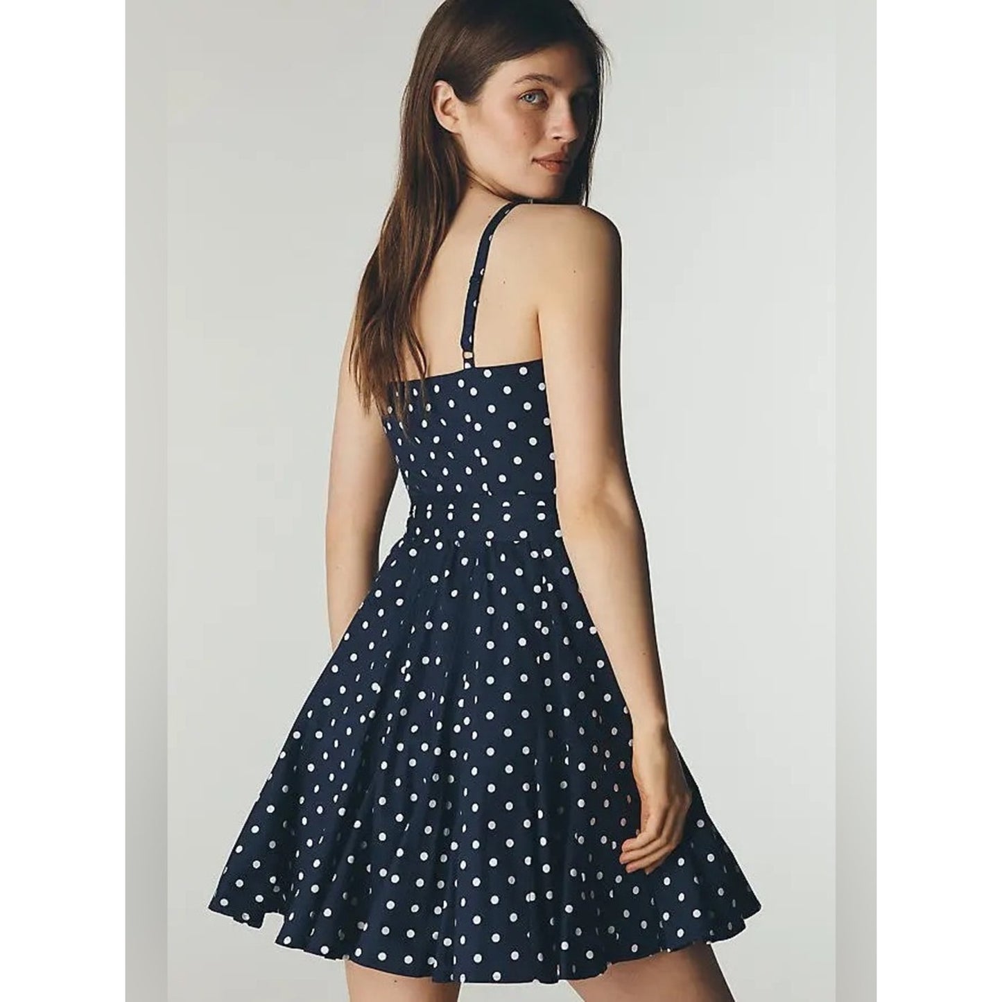 🆕 Steve Madden Navy Polka Dot Mini Dress NWT SZ SM