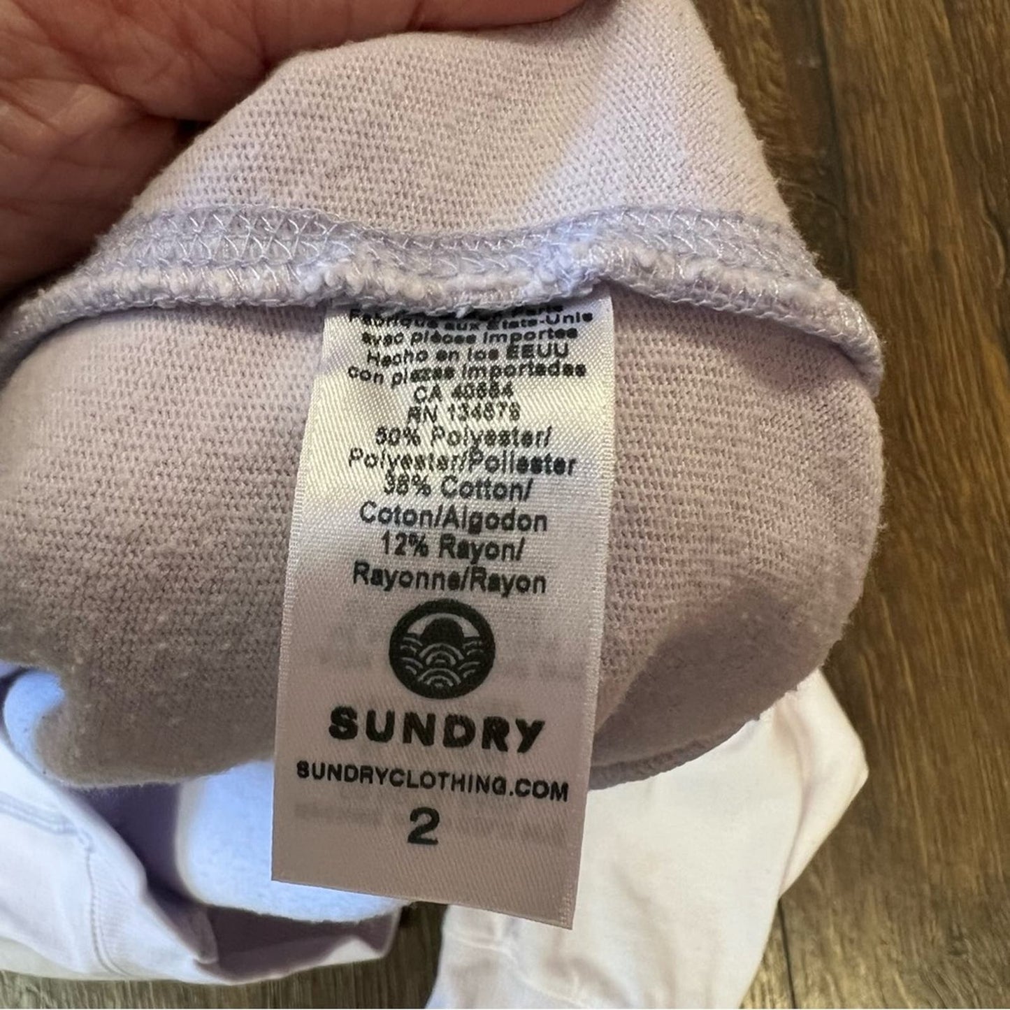 Sundry Striped Detail Sweatshirt SZ 2/MED