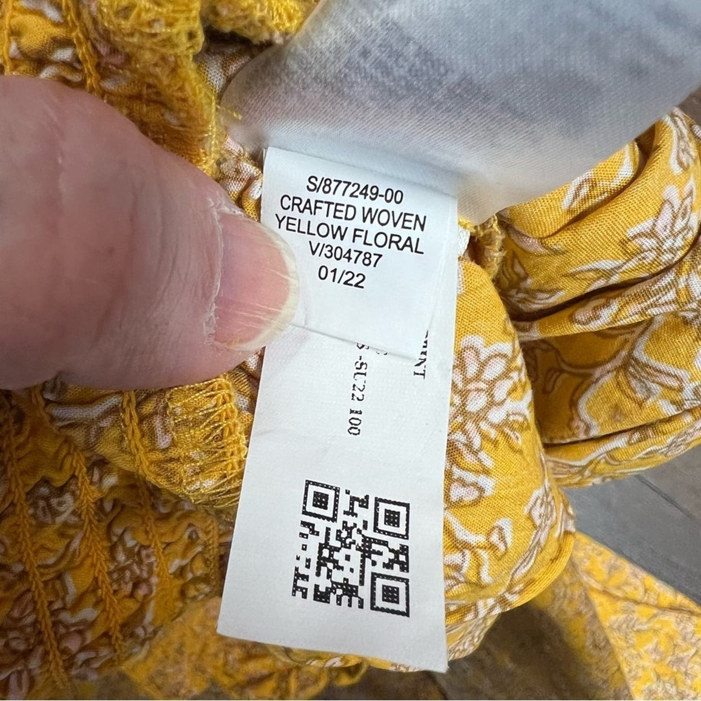 Old Navy yellow floral 2PC set SZ XL TOP/LG TALL BOTTOM