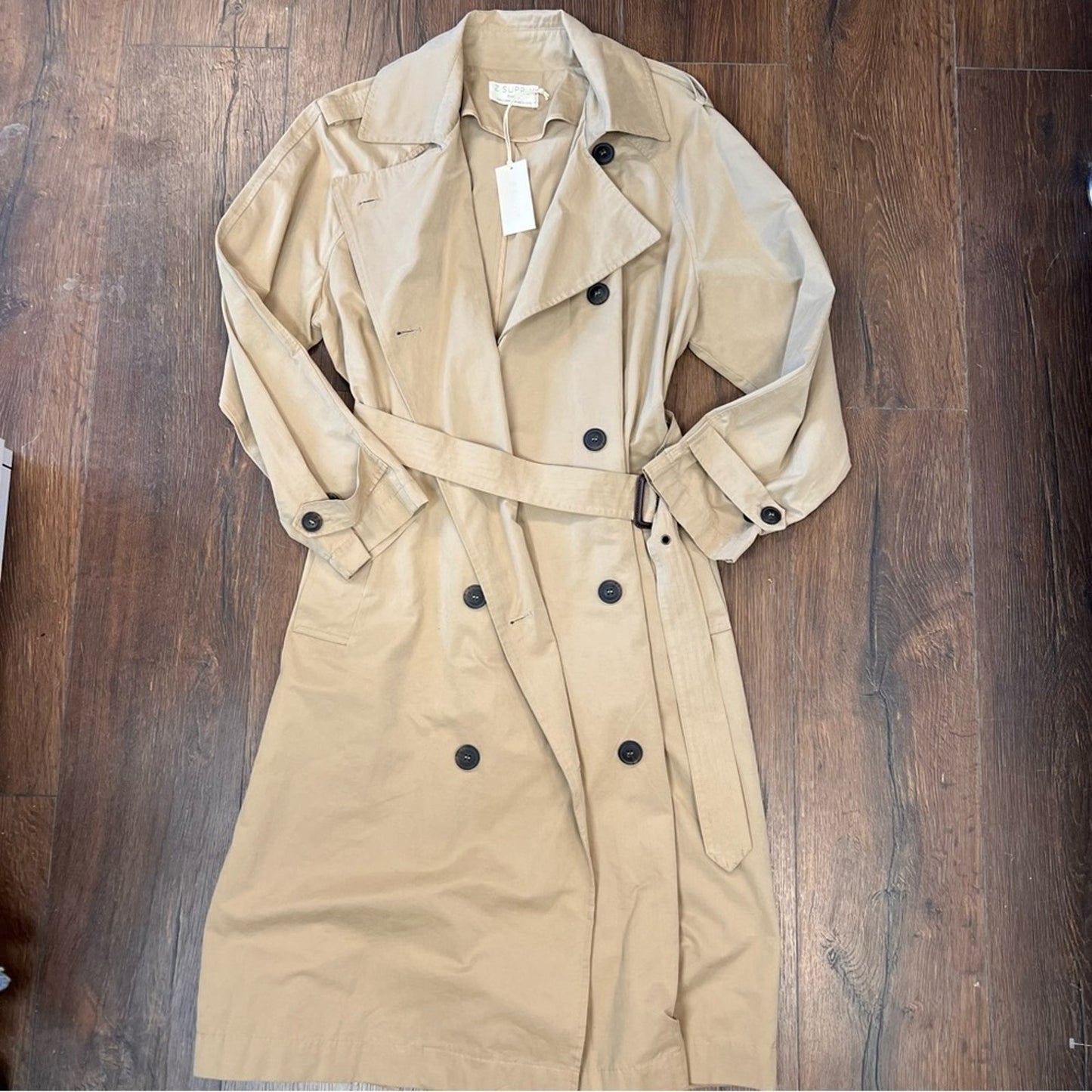 New Z Supply Davis Women's Tan Trench Coat SZ SM