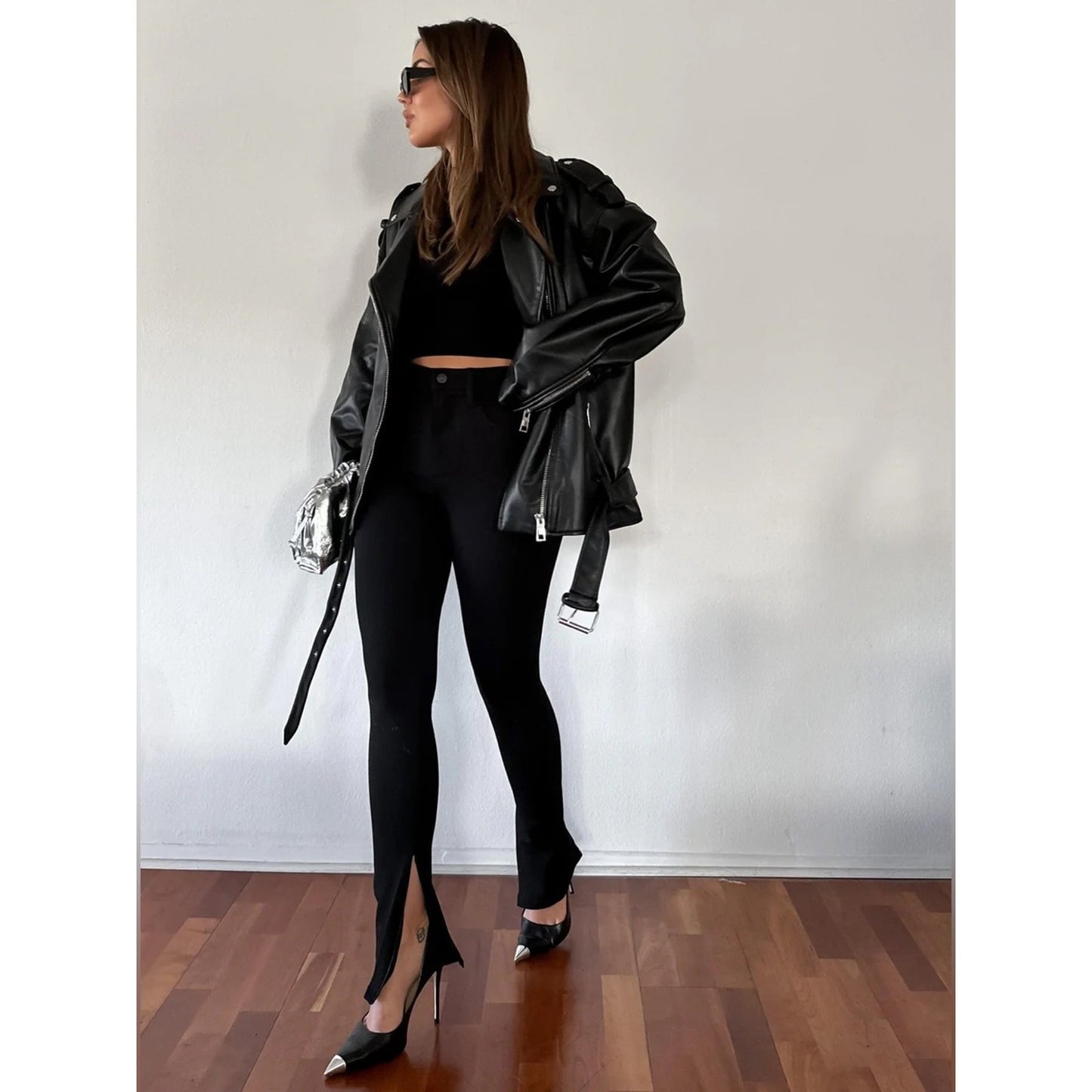 🆕 Pistola Kendall Split-Hem High-Waist Pants NWT SZ 24