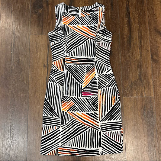 Ivanka Trump abstract sleeveless dress SZ 4